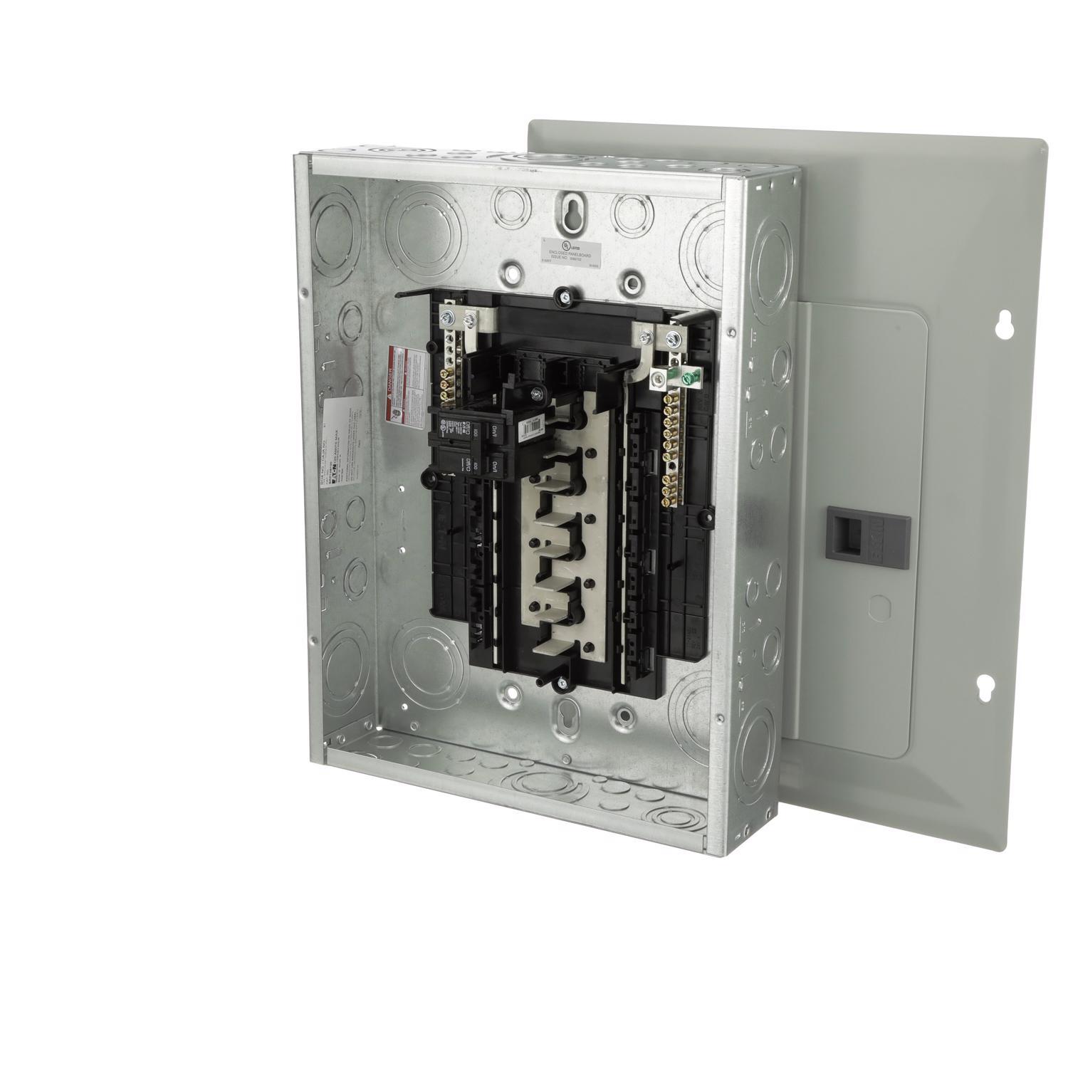 Eaton 100 amps 120/240 V 12 space 20 circuits Combination Mount Main Breaker Load Center