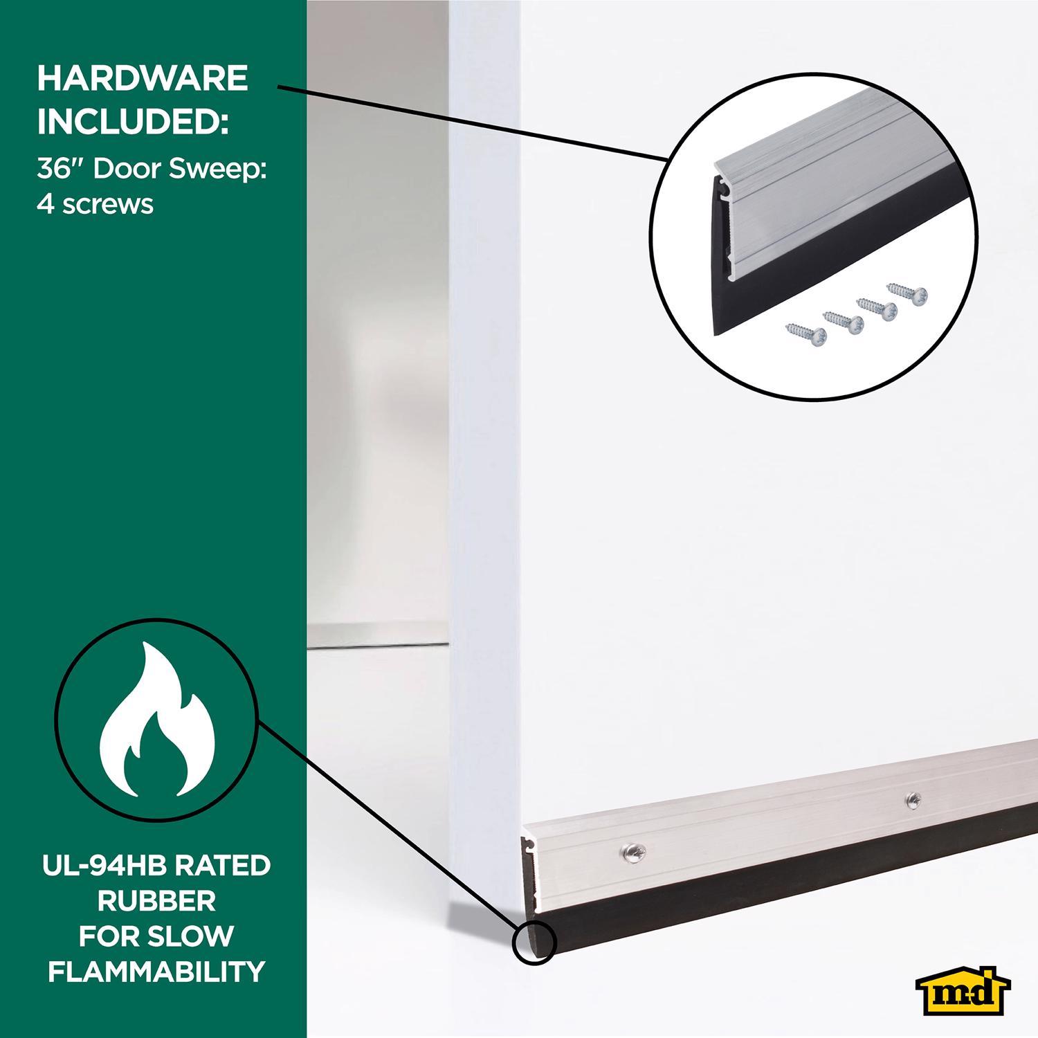 M-D Building Products Silver Aluminum Sweep For Doors 36 in. L X 1.88 in.
