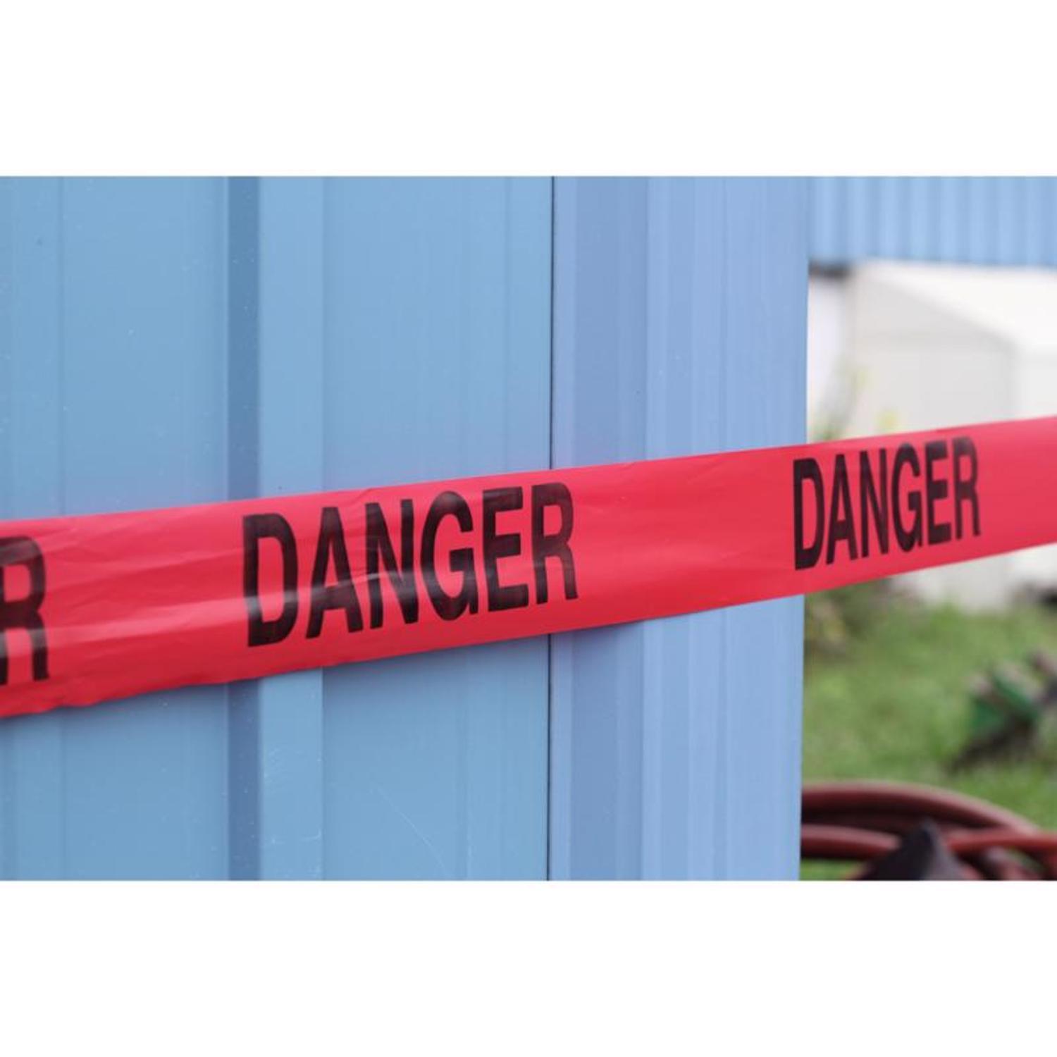 C.H. Hanson 200 ft. L X 3 in. W Plastic Danger Barricade Tape Red