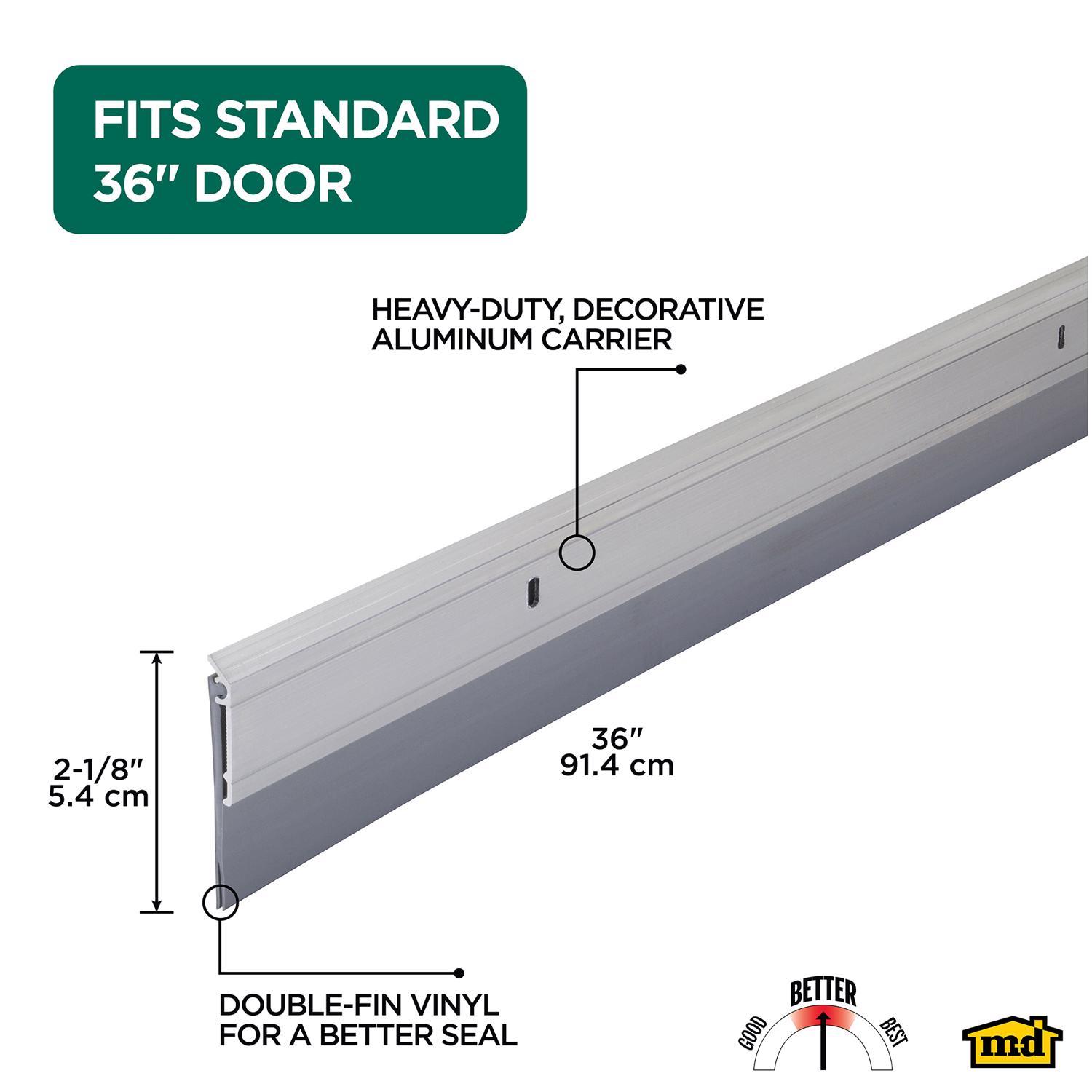 M-D Building Products Silver Aluminum Sweep For Doors 36 in. L X 2.13 in.