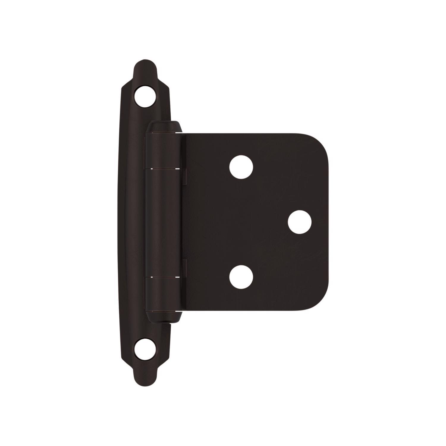 Amerock 1-13/16 in. W X 2-3/4 in. L Oil Rubbed Bronze Steel Self-Closing Hinge 2 pk