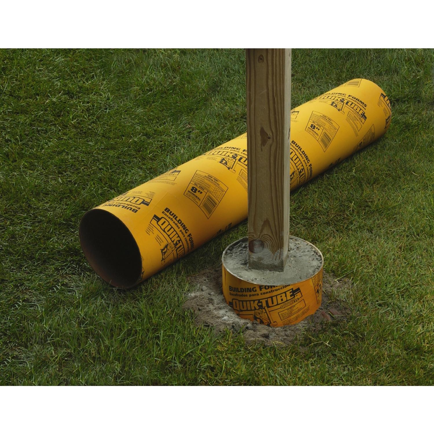 Quikrete Quik-Tube Cardboard Concrete Building Form Tube 4 in. L x 8 in. D