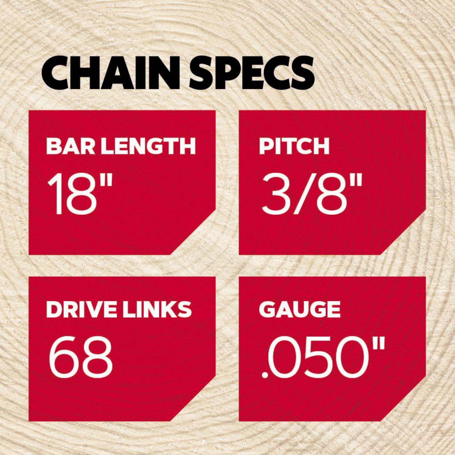 Oregon AdvanceCut D68 18 in. Chainsaw Chain 68 links