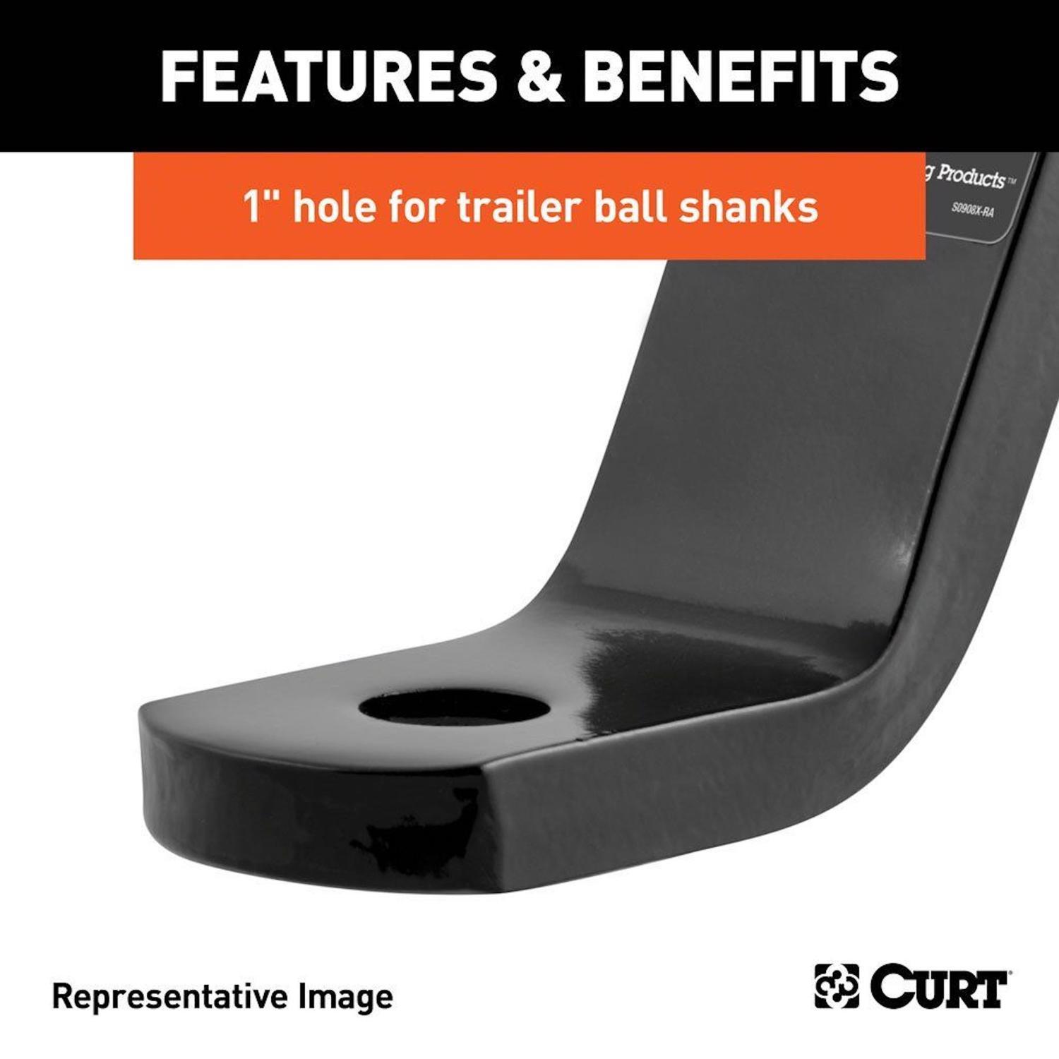 CURT 7500 lb. cap. Hitch Ball Mount