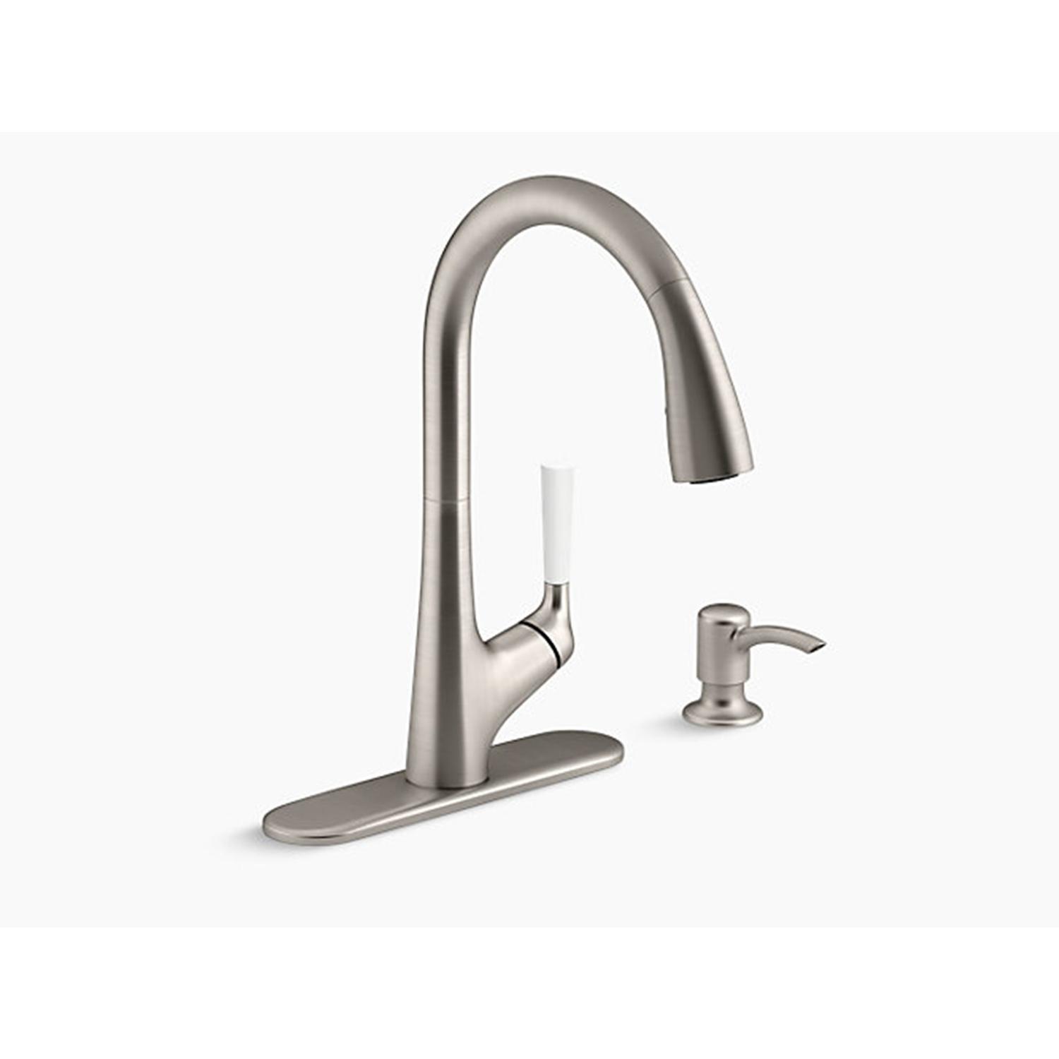 Kohler Malleco One Handle Stainless Steel Pull-Down Kitchen Faucet