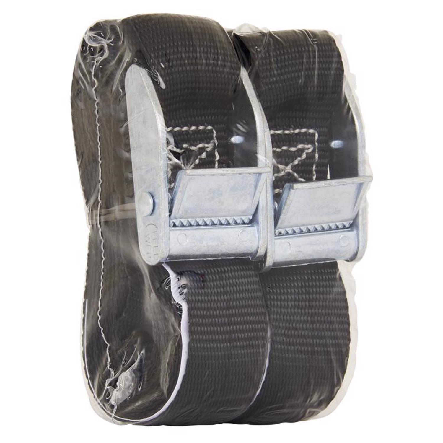 Keeper 1 in. W X 13 ft. L Black Lashing Strap 200 lb 2 pk