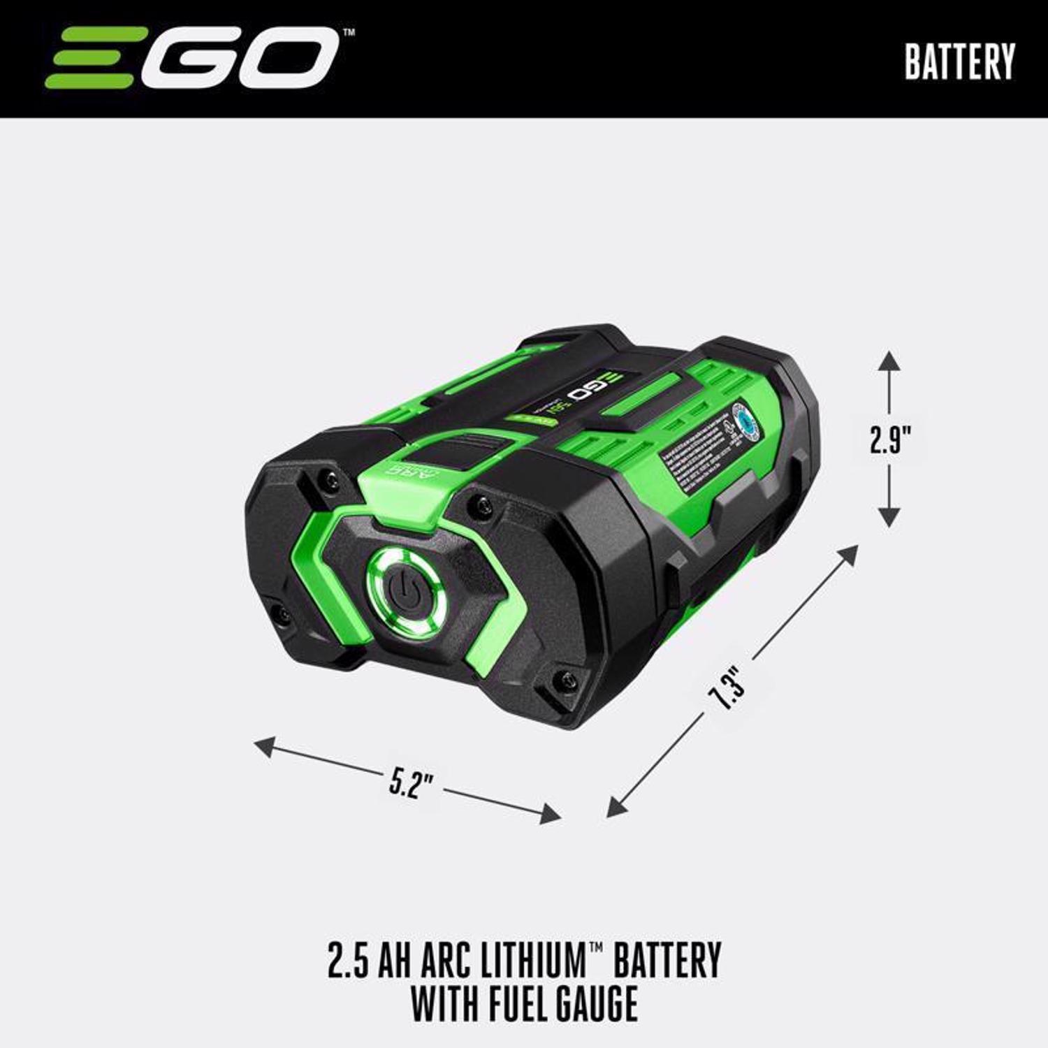 EGO 56V Power+ BA1400T 2.5 Ah Lithium-Ion Battery 1 pc