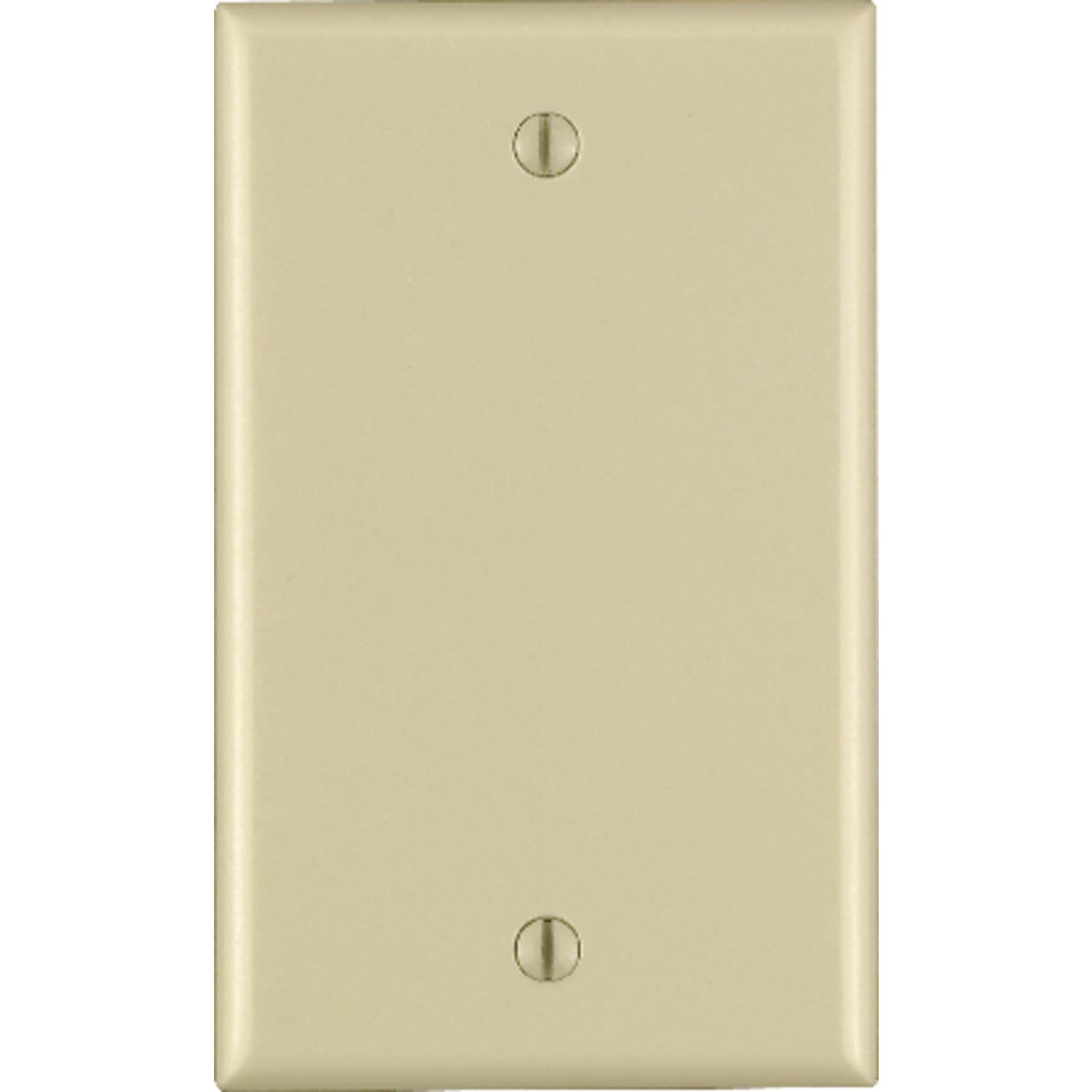 Leviton Ivory 1 gang Thermoset Plastic Blank Wall Plate 1 pk
