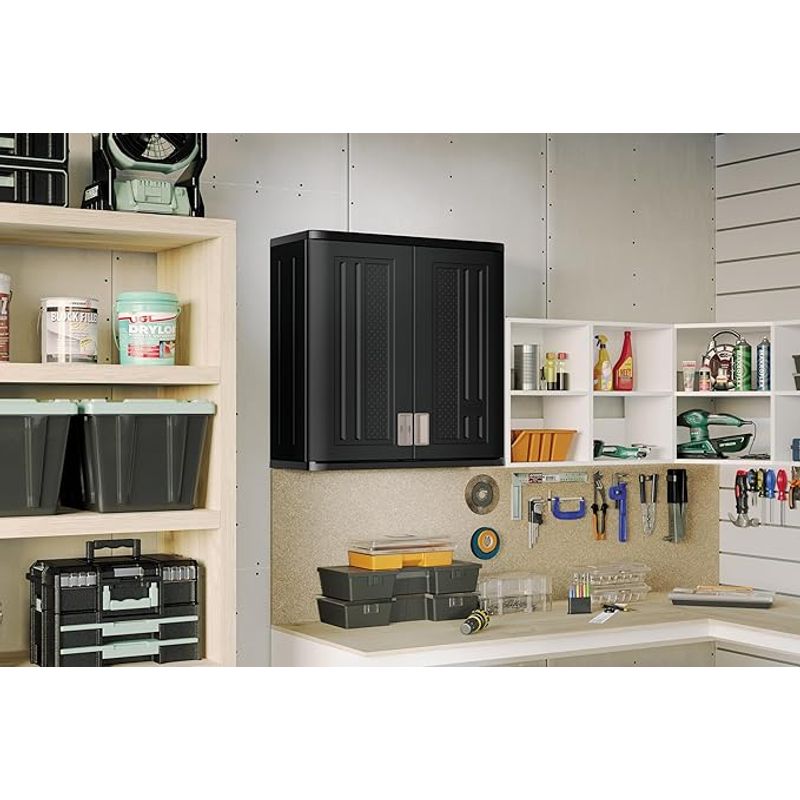 Suncast Wall Storage Cabinet Black
