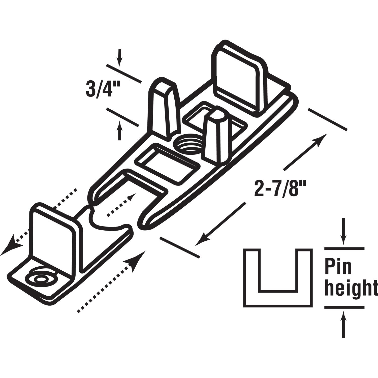 Prime-Line Matte White Plastic By-Pass Guide 2 pc