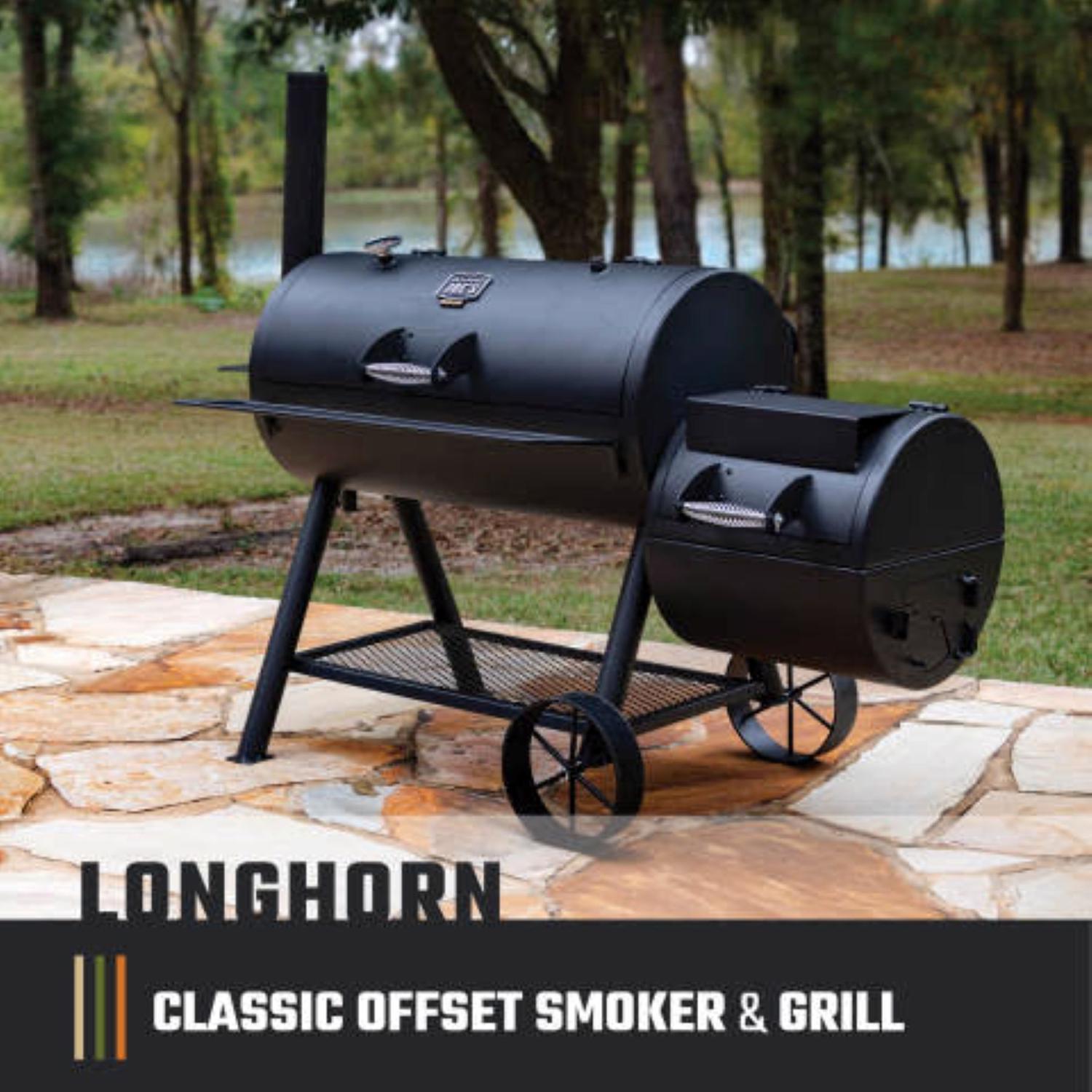 Oklahoma Joe's Longhorn Charcoal/Wood Offset Smoker Black