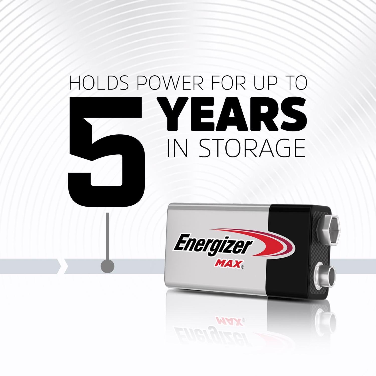 Energizer Max 9-Volt Alkaline Batteries 4 pk Carded