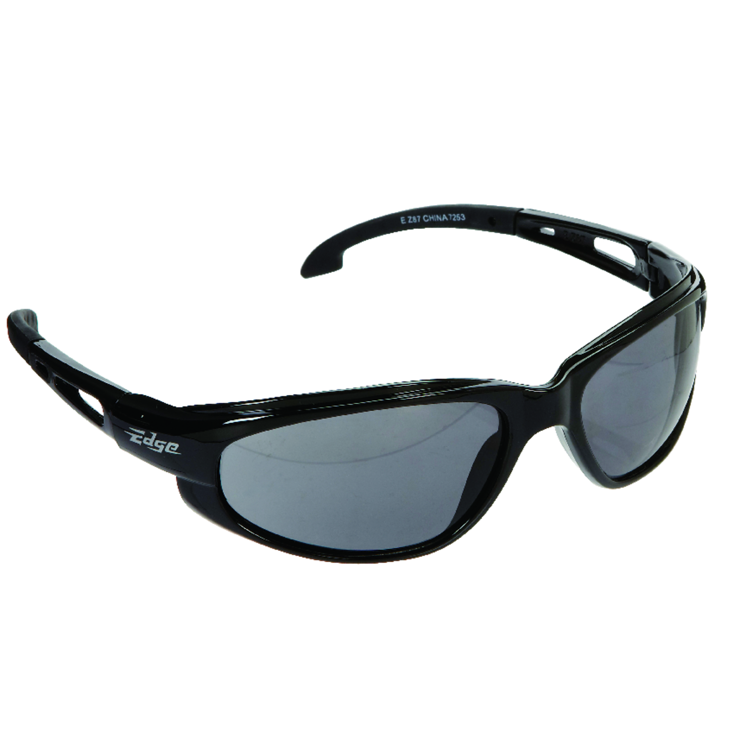 Edge Eyewear Dakura Anti-Fog Wraparound Safety Glasses Smoke Lens Black Frame 1 pc