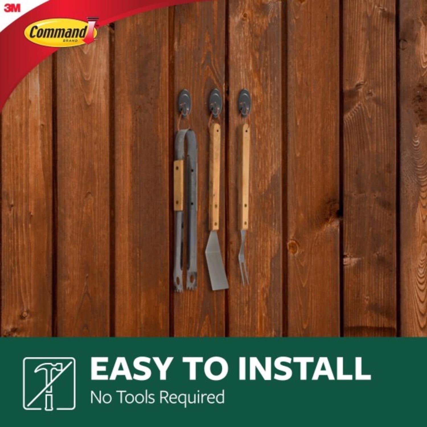3M Command Medium Plastic Hook 3.25 in. L 2 pk