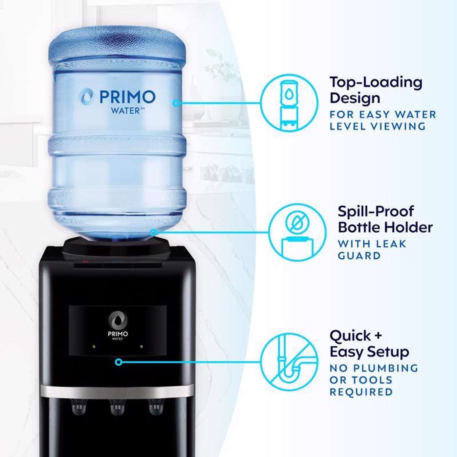 Primo Water Deluxe 3-5 gal Black Water Dispenser Plastic