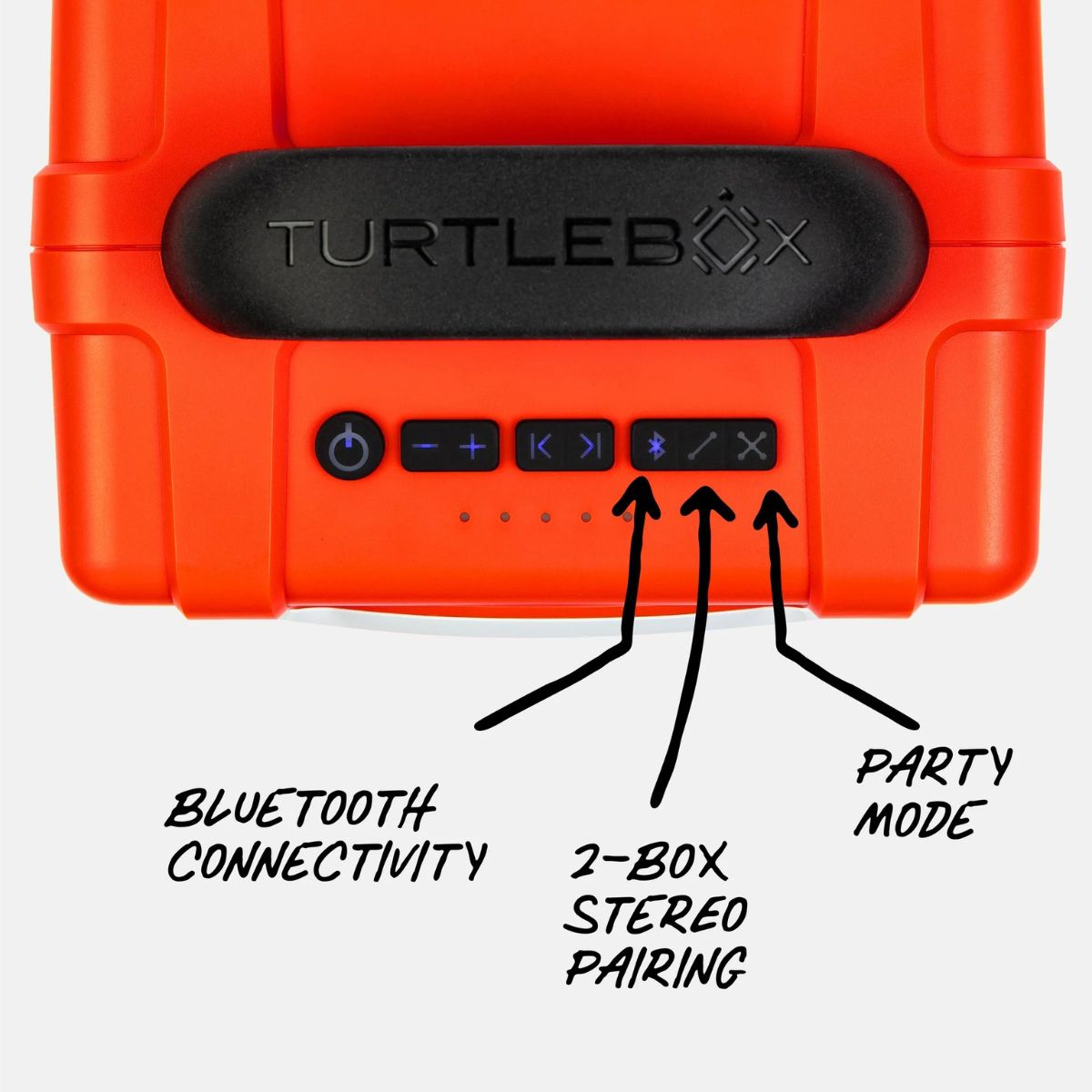 Turtlebox Cub Orange Wireless Bluetooth Weather Resistant Portable Speaker
