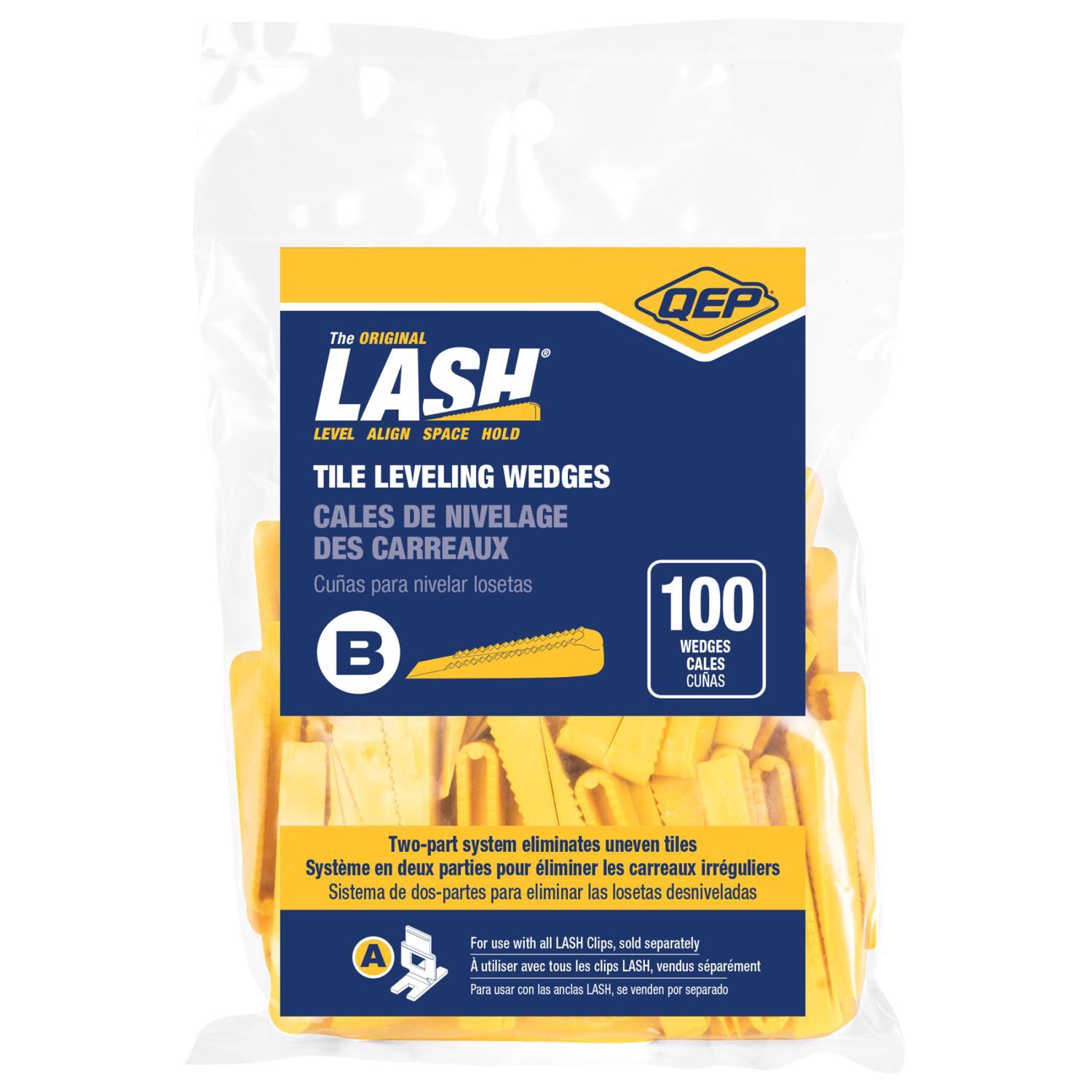 QEP Lash 0.4 in. H X 0.4 in. W X 2.3 in. L Plastic Tile Leveling Wedge 100 pk