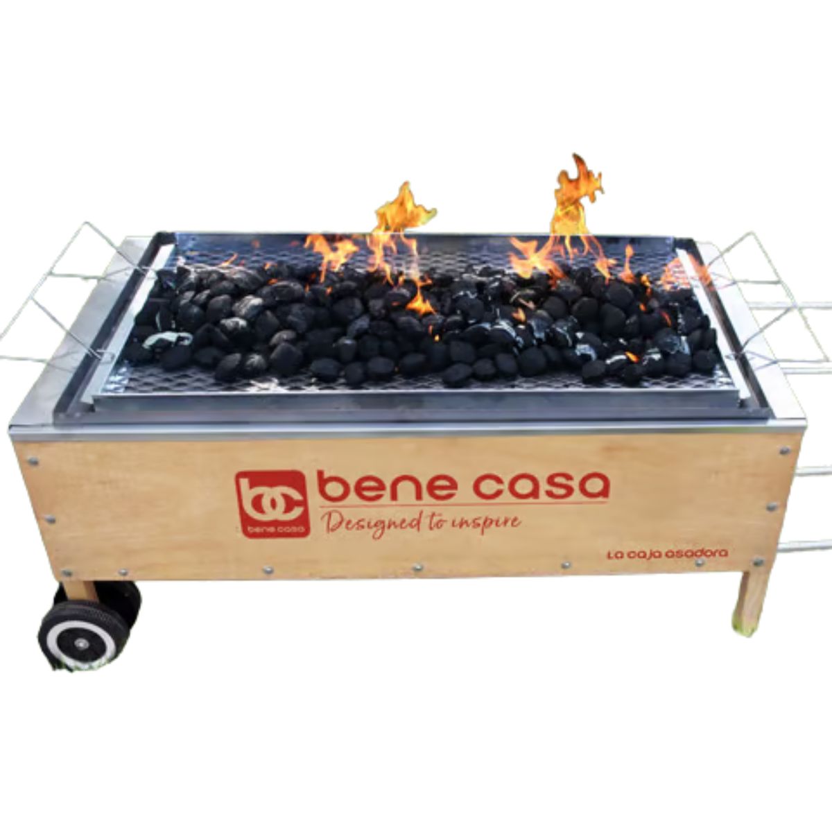 Bene Casa 24 in. Charcoal/Wood Barrel Cooker Brown