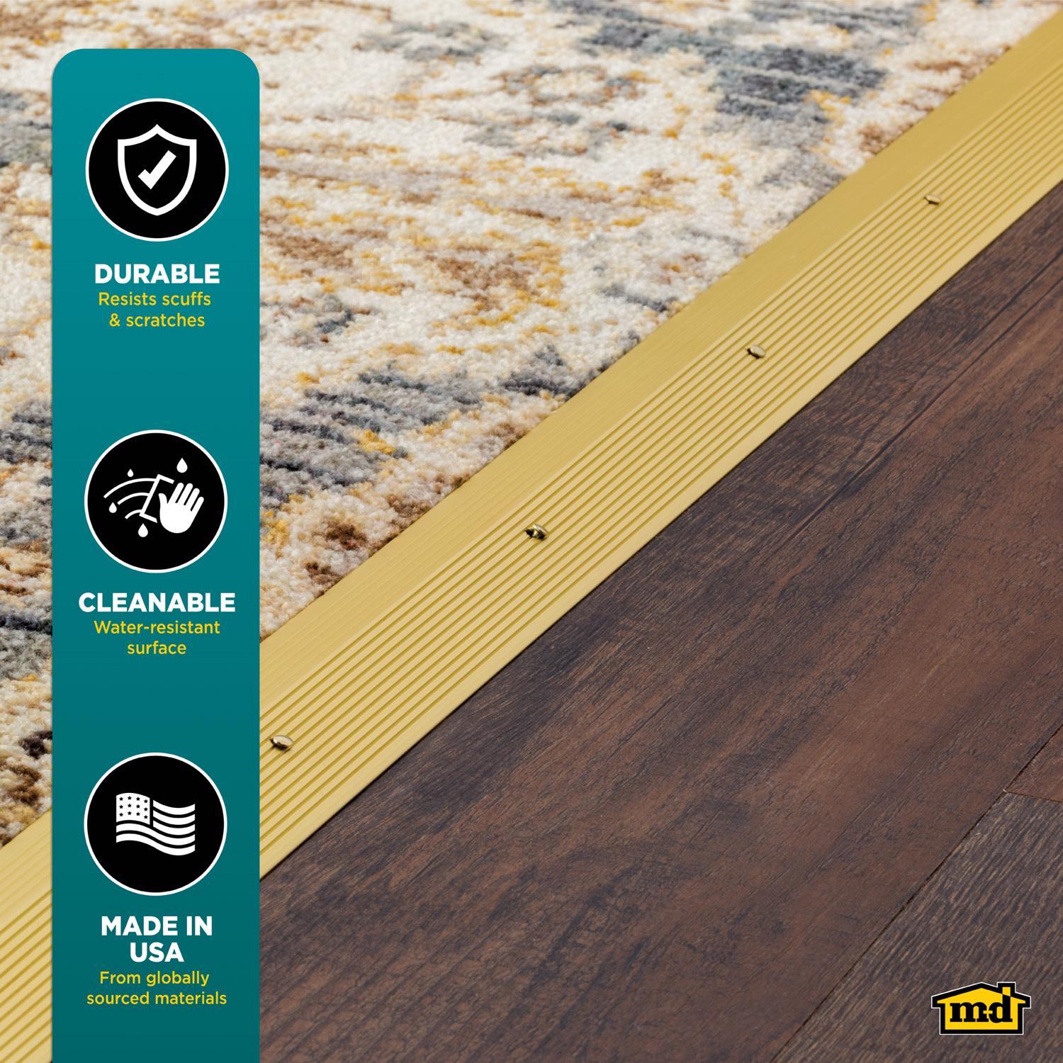 M-D Building Products 0.375 in. H X 2 in. W X 72 in. L Satin Brass Aluminum Carpet Trim