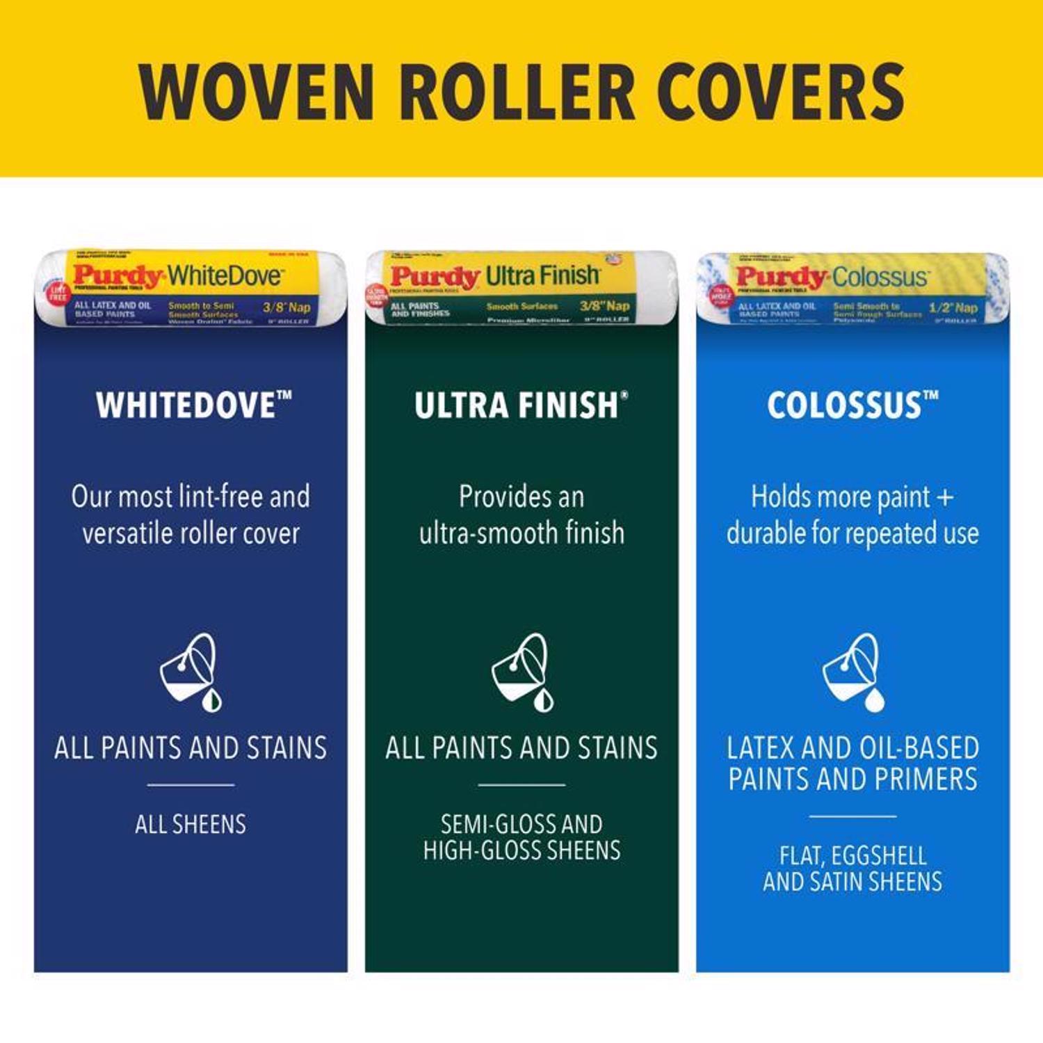 Purdy GoldenEagle Polyester 9 in. W X 1-1/4 in. Regular Paint Roller Cover 1 pk