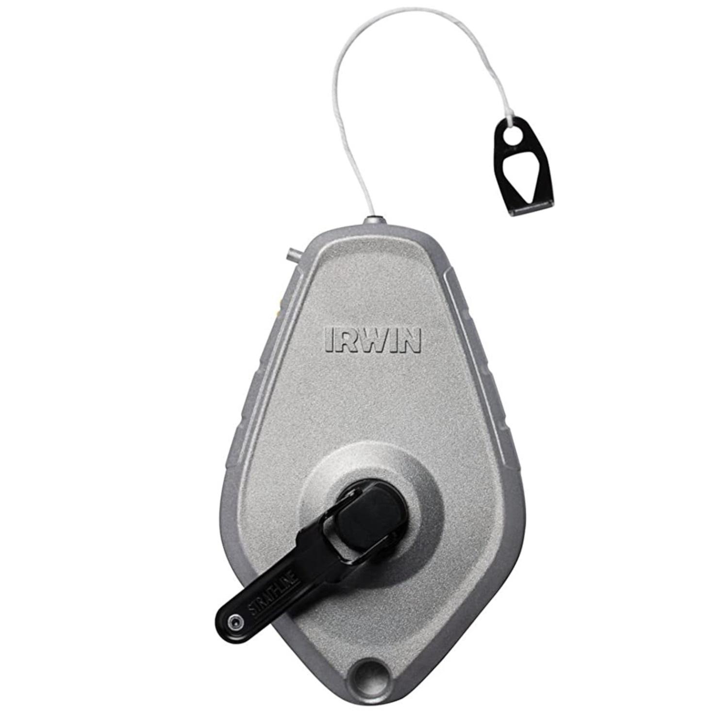 Irwin Strait-Line 4 oz Red Twisted Chalk and Reel Set 100 ft. White