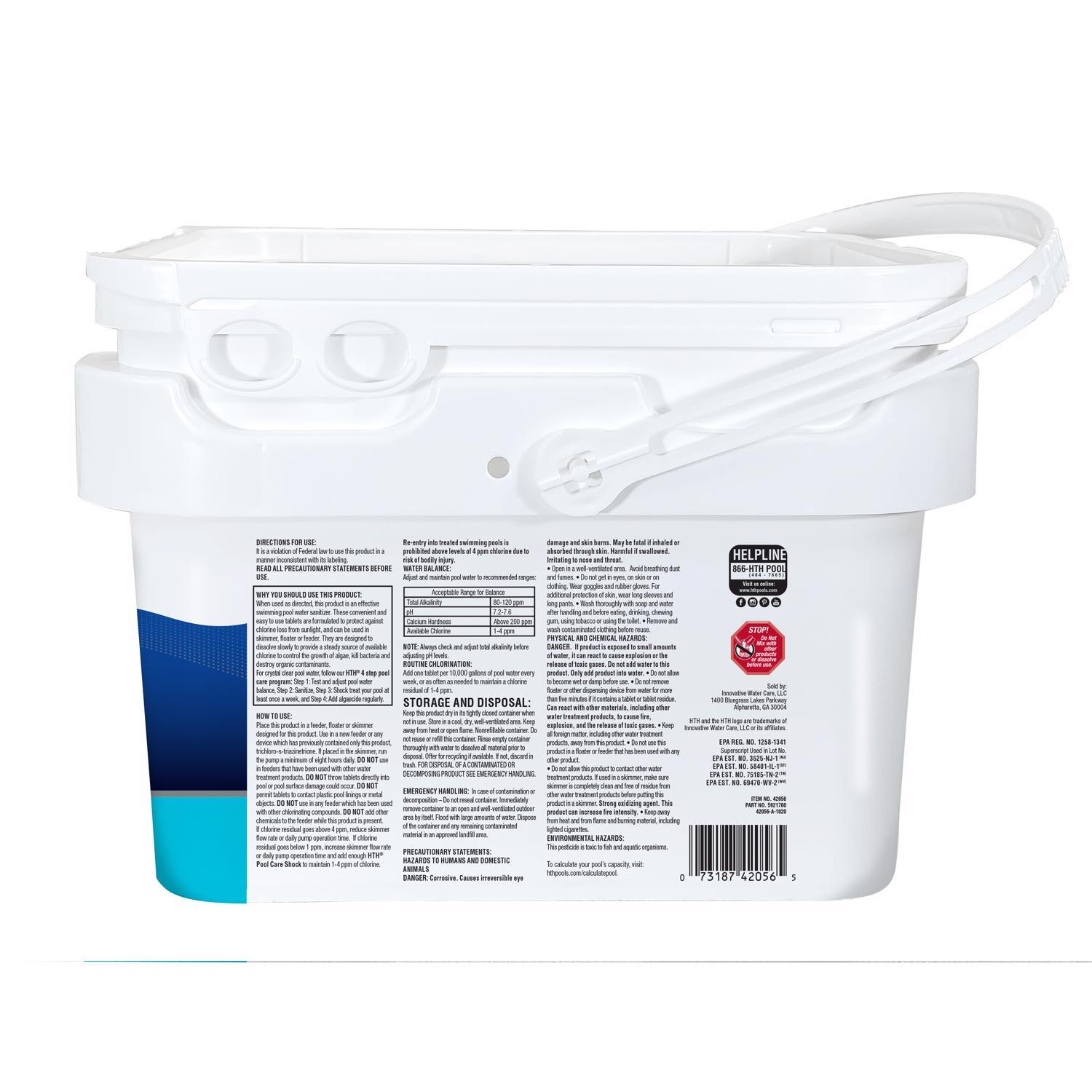 HTH Pool Care 3" Tablet Chlorinating Chemicals 8 lb