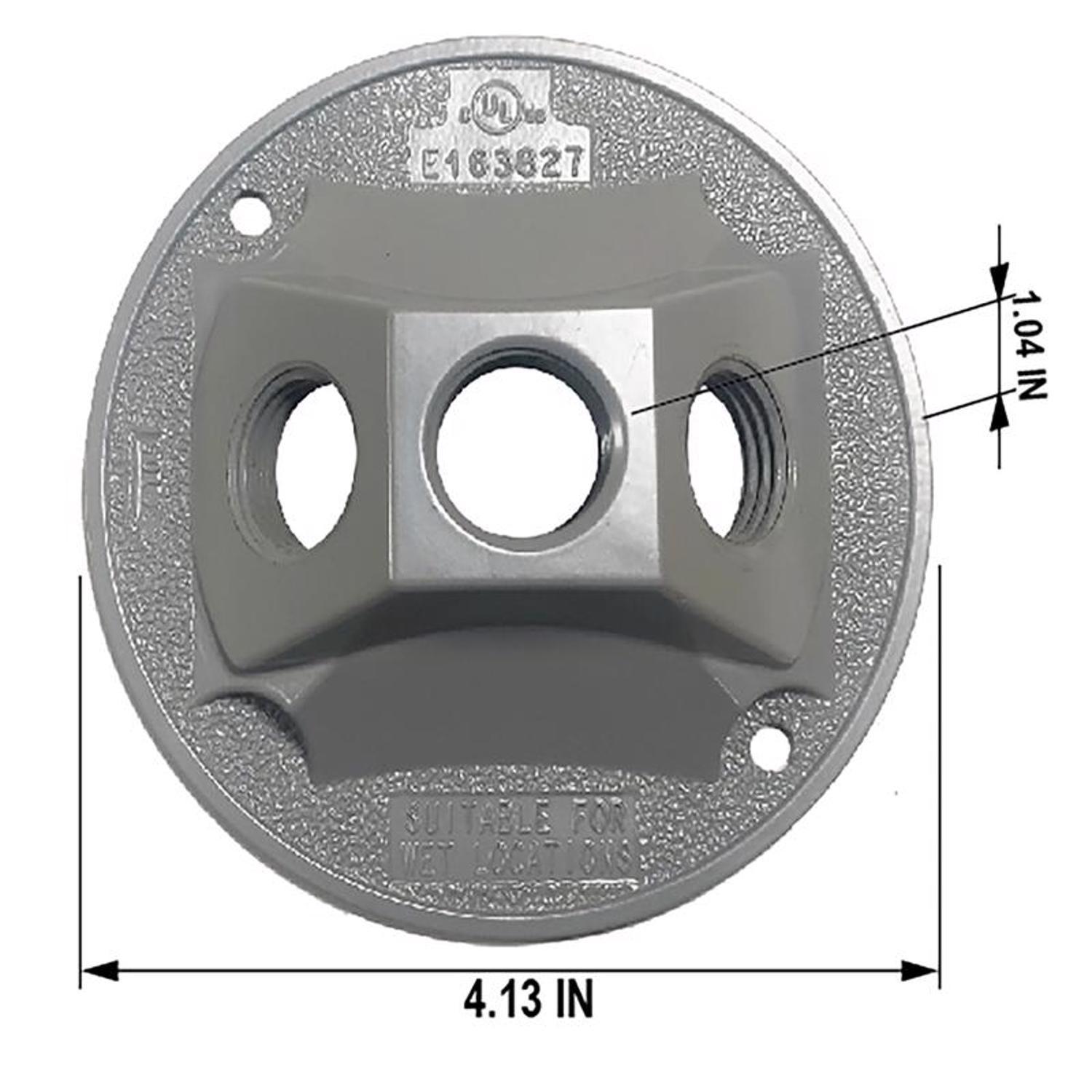 Sigma Engineered Solutions Round Die-Cast Metal 4.13 in. H X 4.13 in. W Lampholder Cover