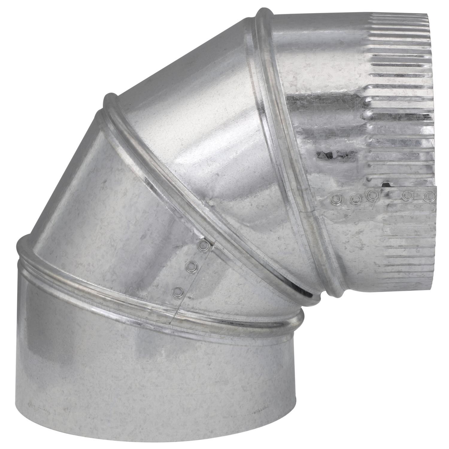 Imperial 6 in. D X 6 in. D Adjustable 90 deg Galvanized Steel Furnace Pipe Elbow