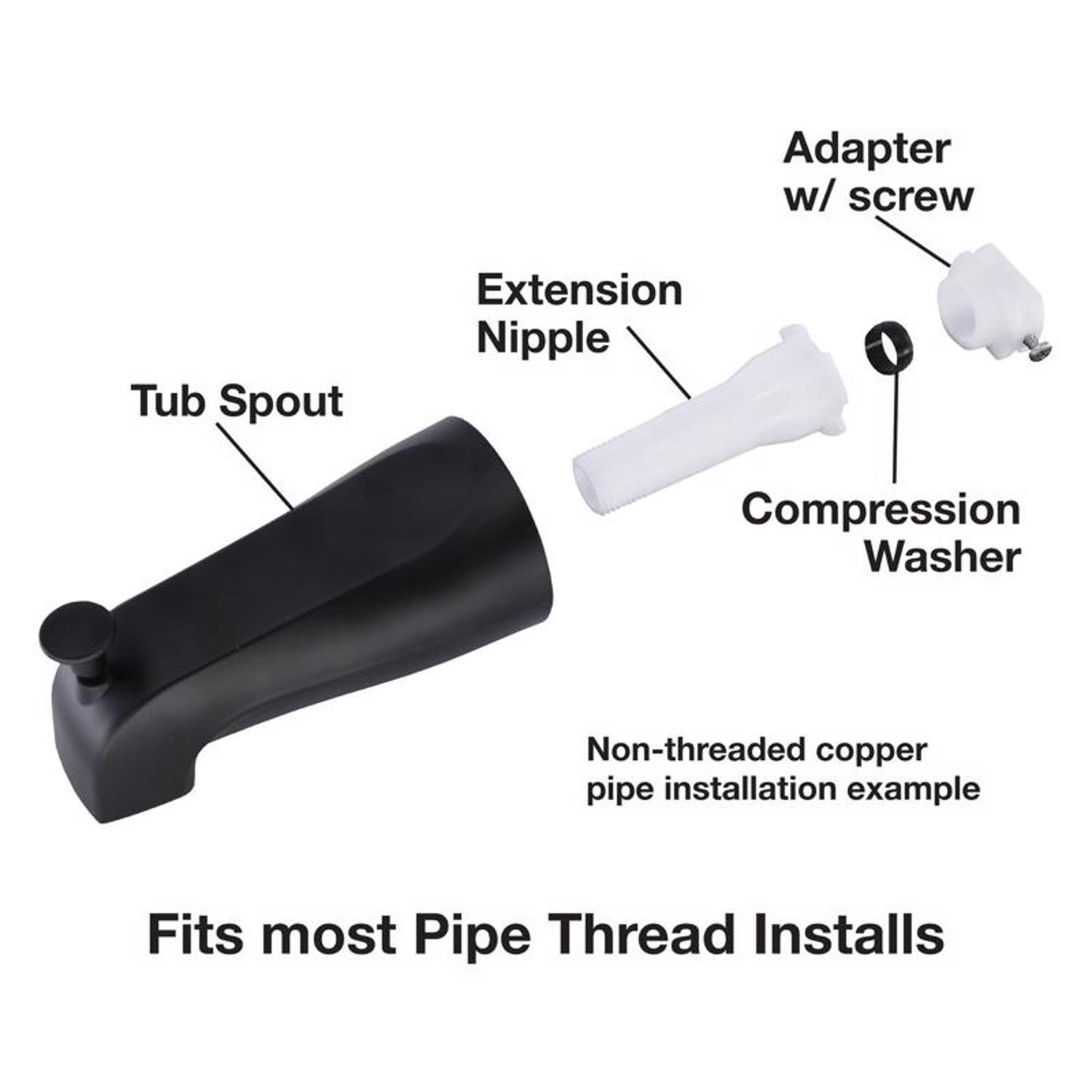 Danco Matte Black Tub Spout