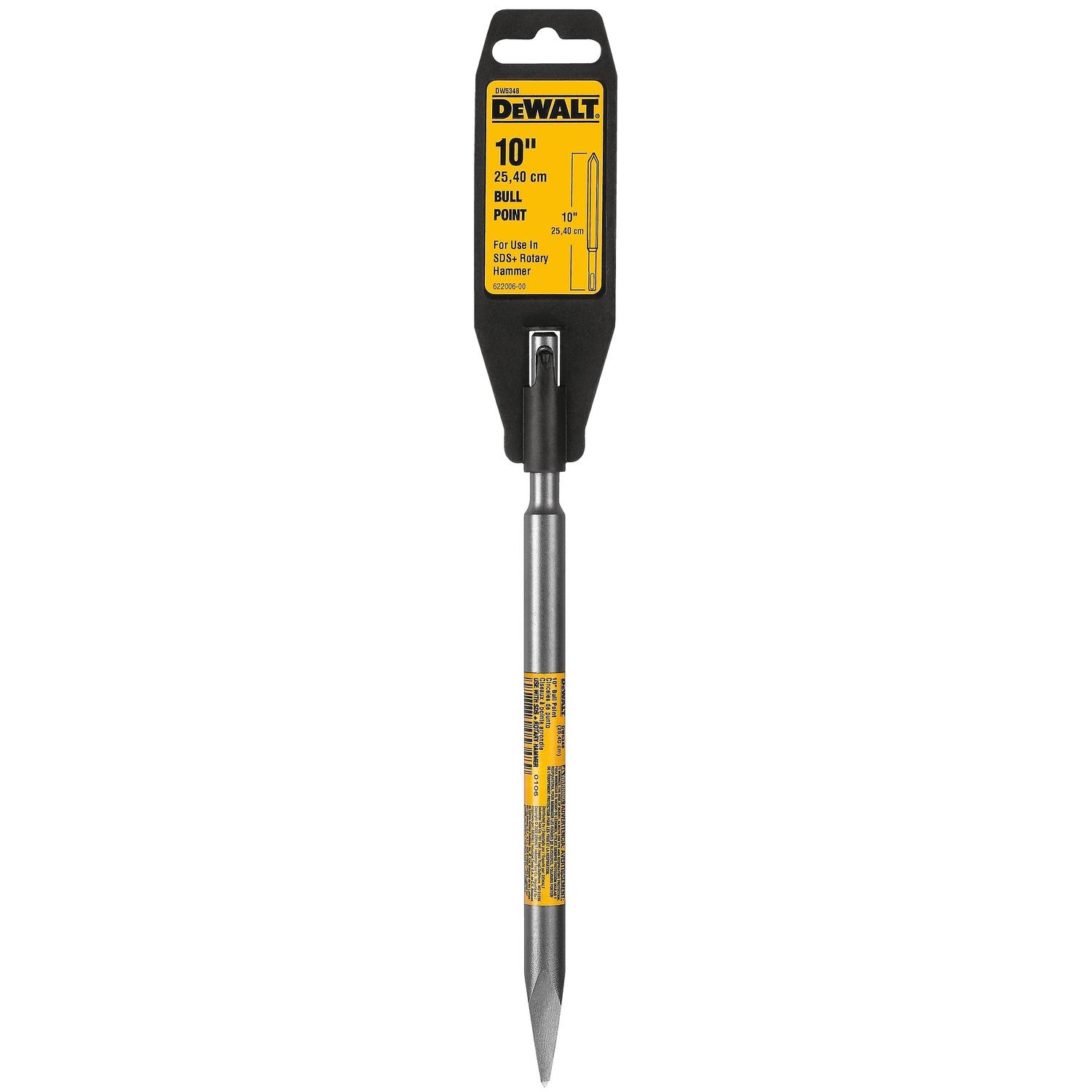 DEWALT 10 in. L Steel Bull Point Chisel Bit SDS-Plus Shank 1 pc