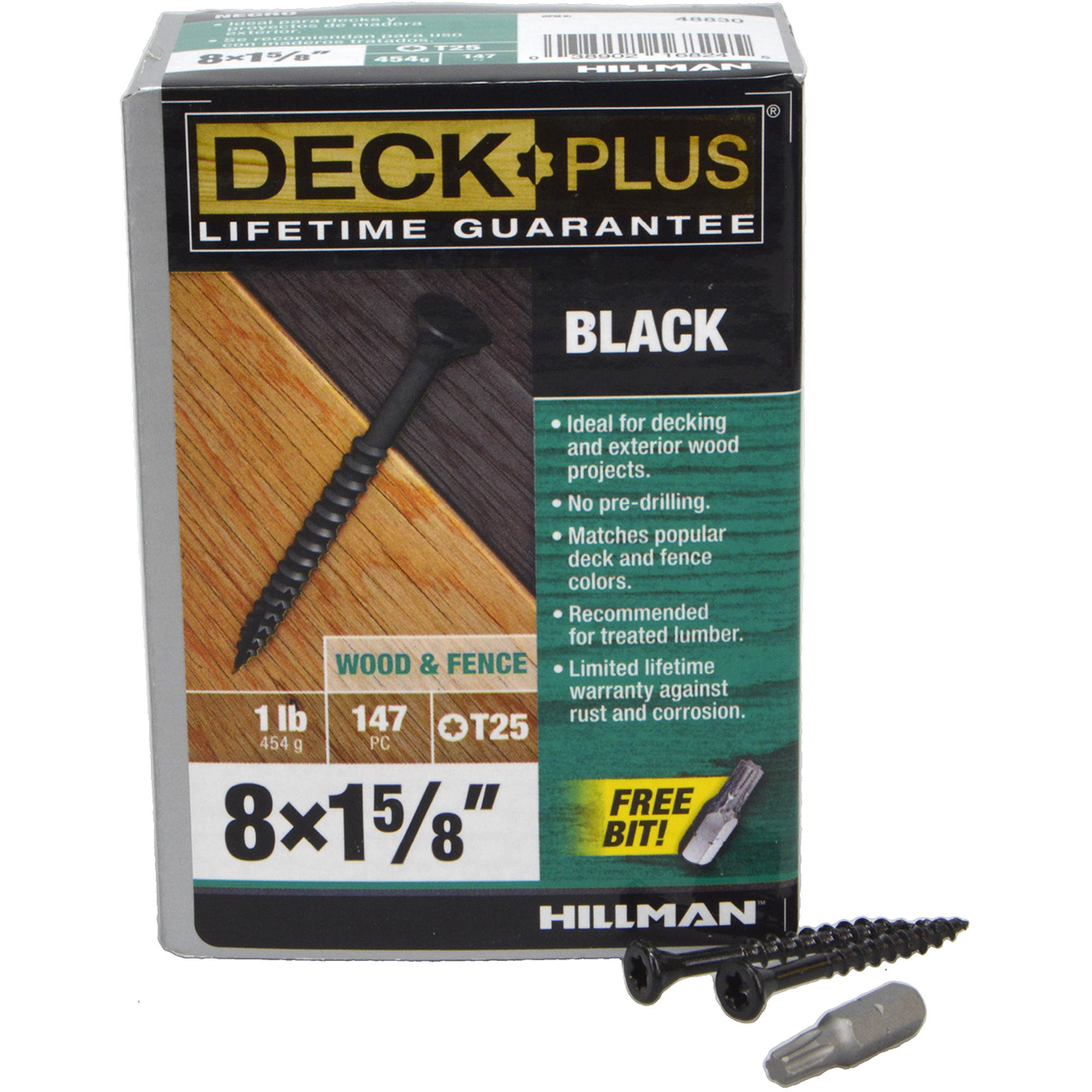 Deck Plus Black Deck Screws (#8 x 1-5/8 in.)