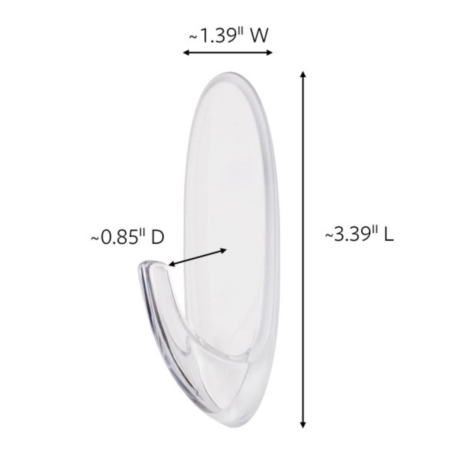 3M Command Large Plastic Hook 3.375 in. L 1 pk