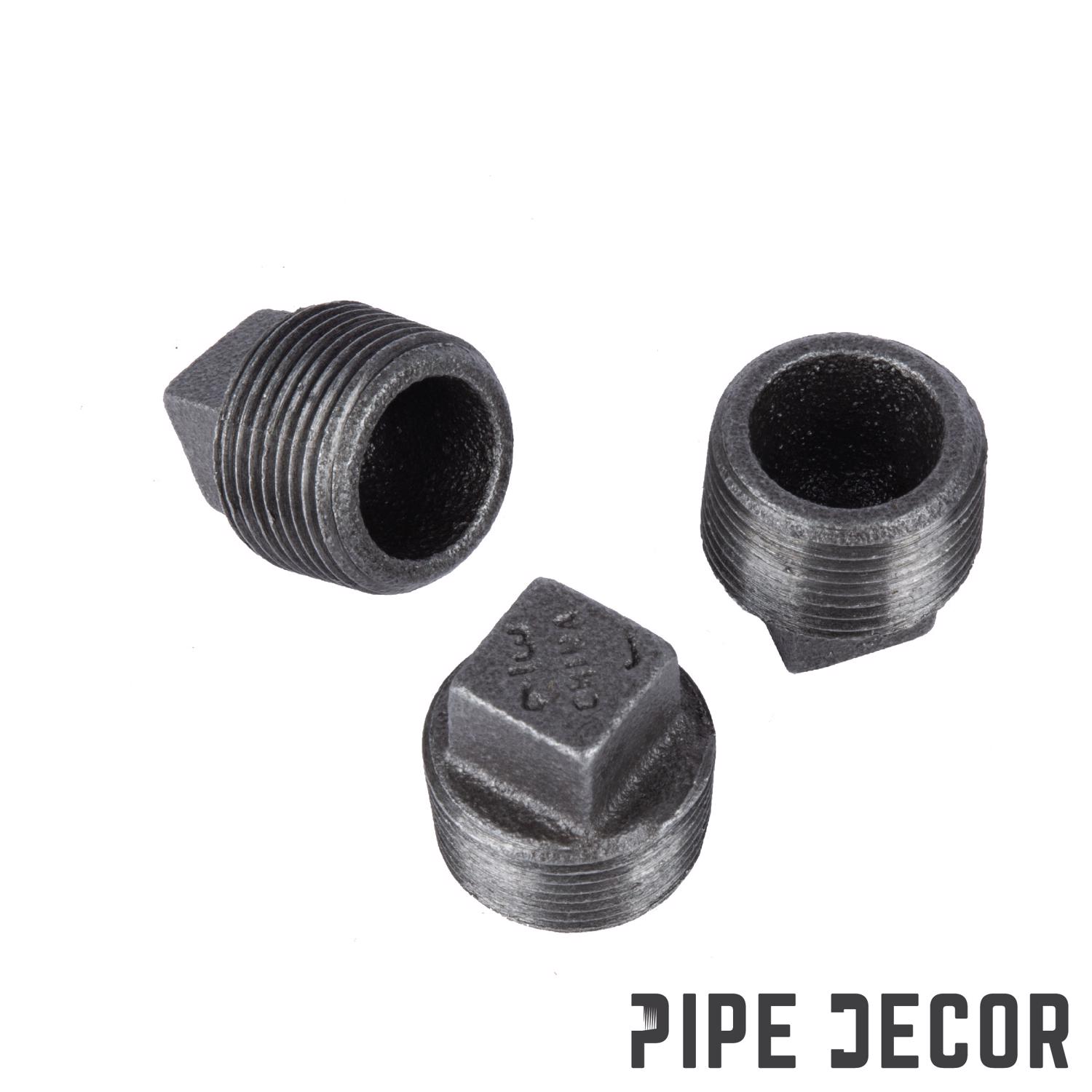 STZ Industries 3/4 in. MIP each Black Malleable Iron Plug