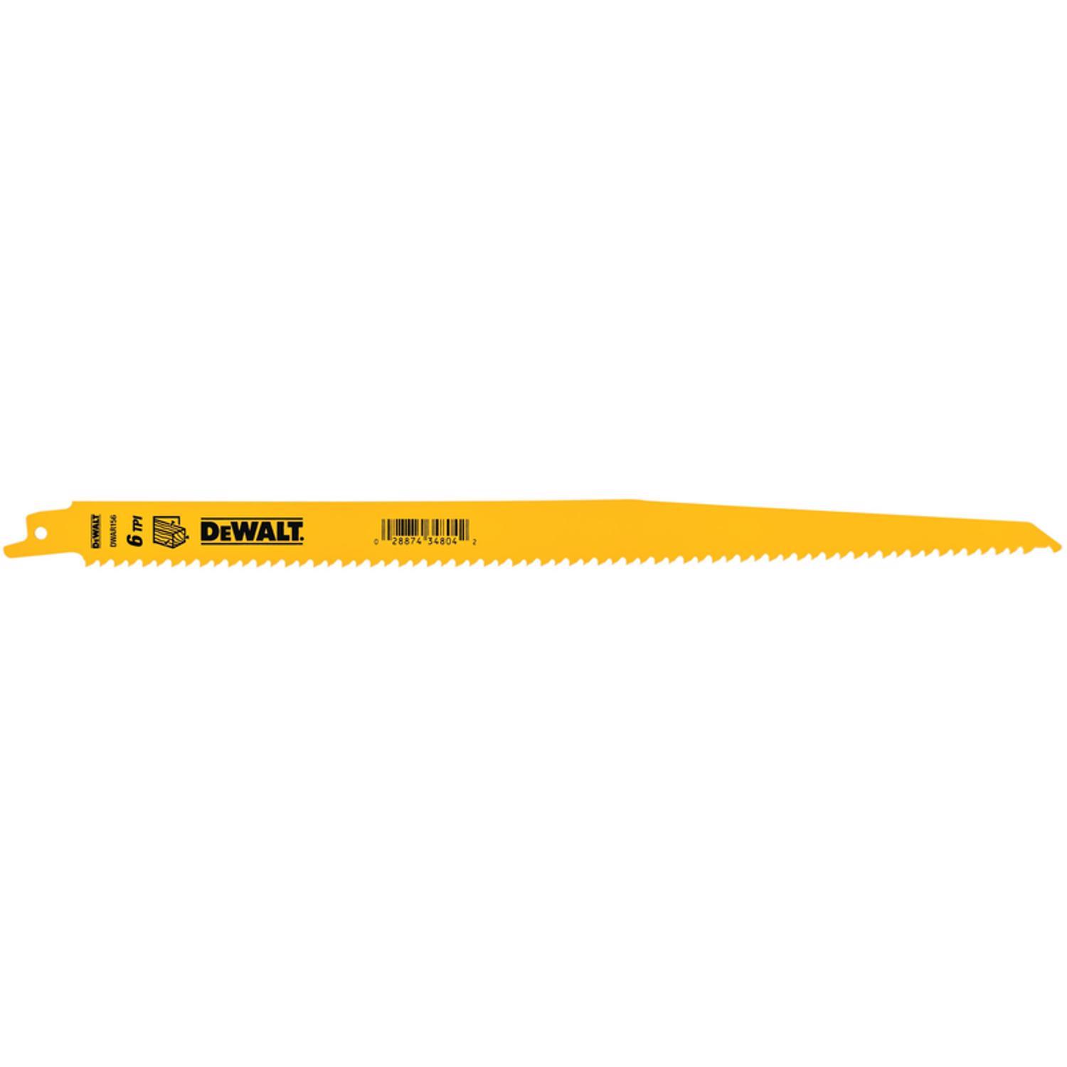 Dewalt 12" Bi-Metal Reciprocating Saw Blade 6 TPI