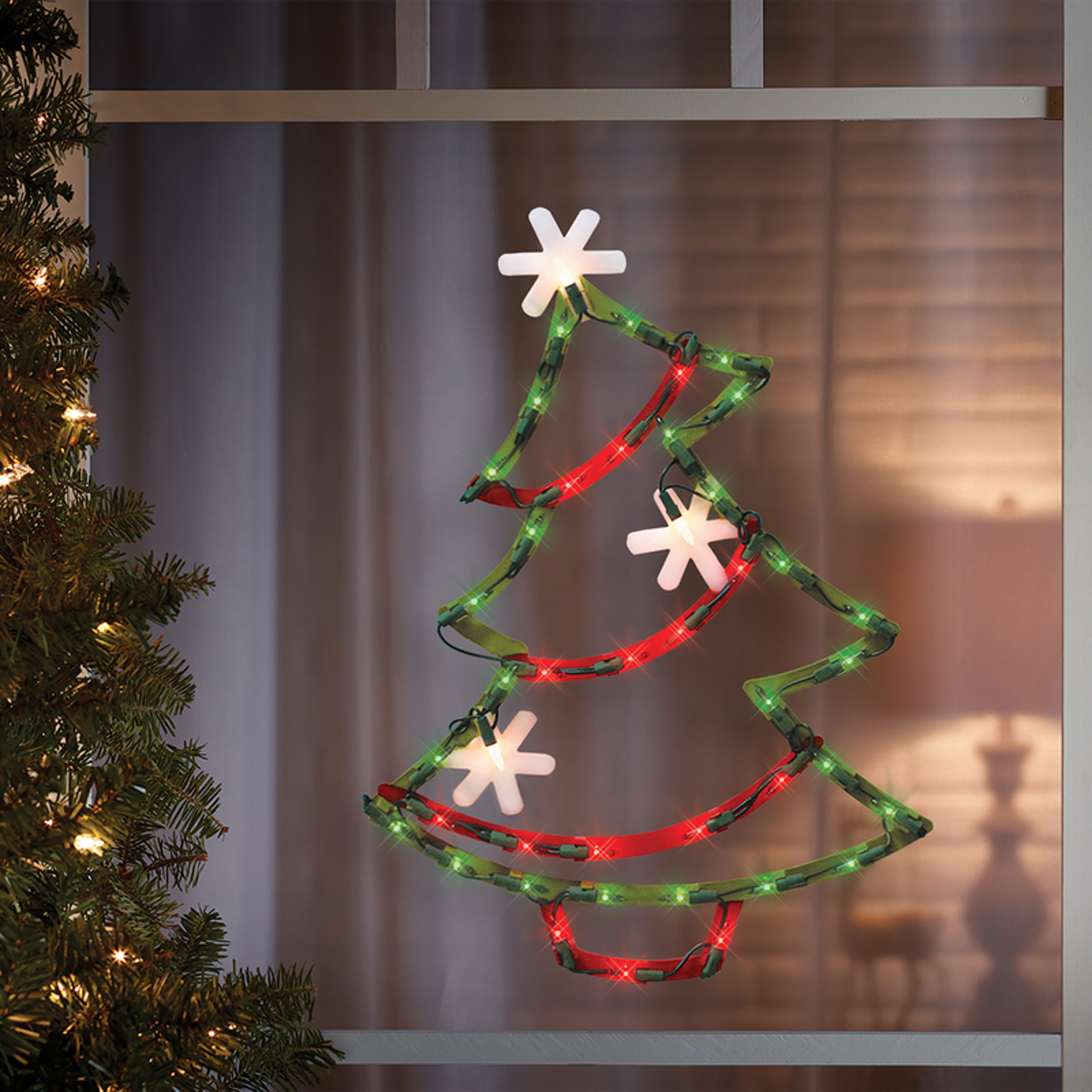 IG Design Green/Red Christmas Tree Indoor Christmas Decor