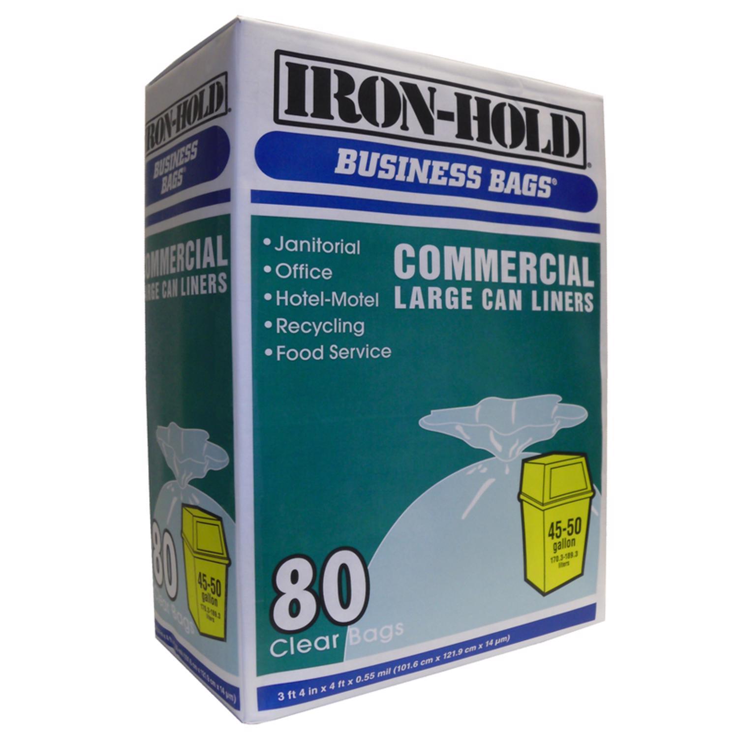 Iron-Hold 50 gal No Scent Drum Liners Twist Tie 80 pk