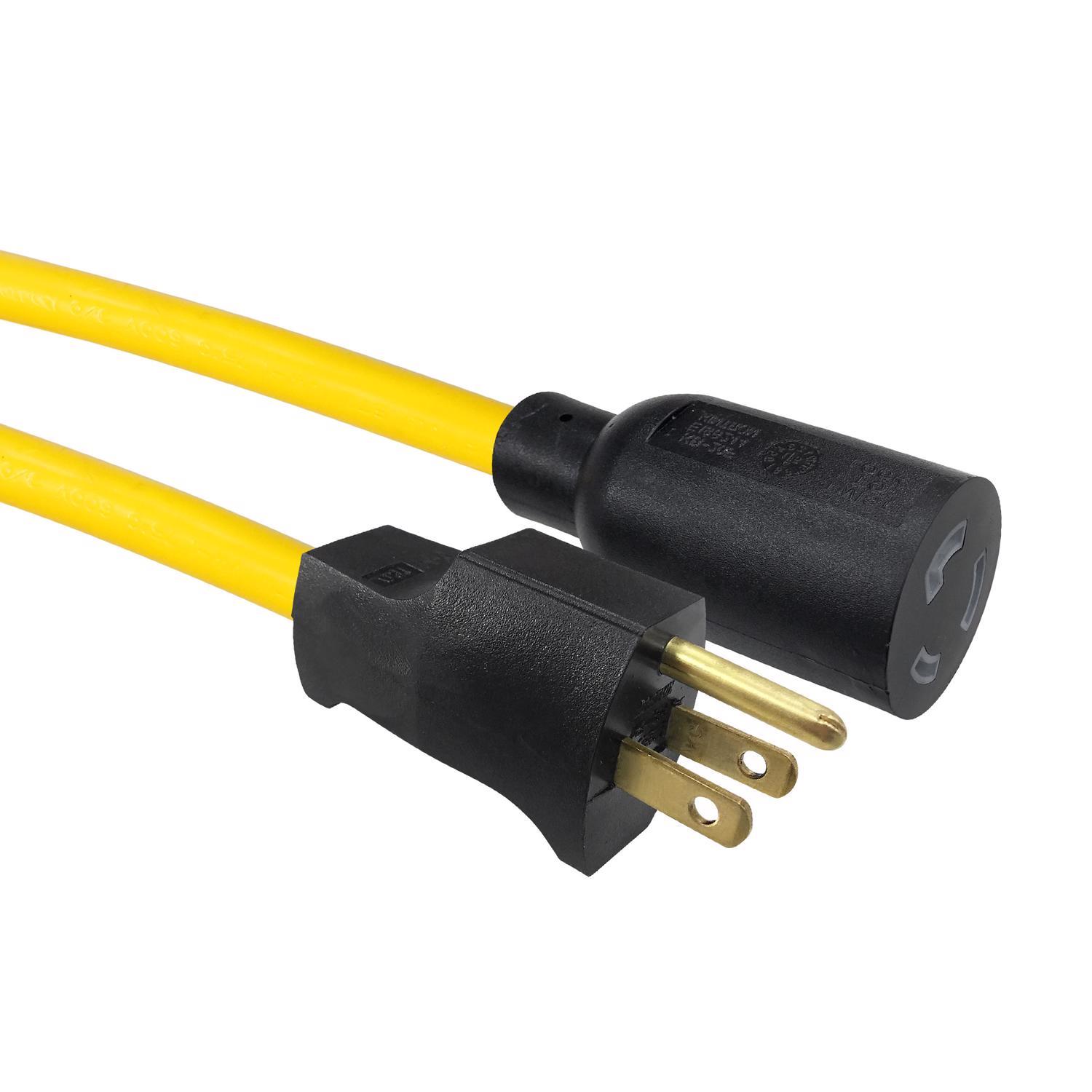 Ace Outdoor 10 in. L Yellow Adapter Cord 12/3 STW