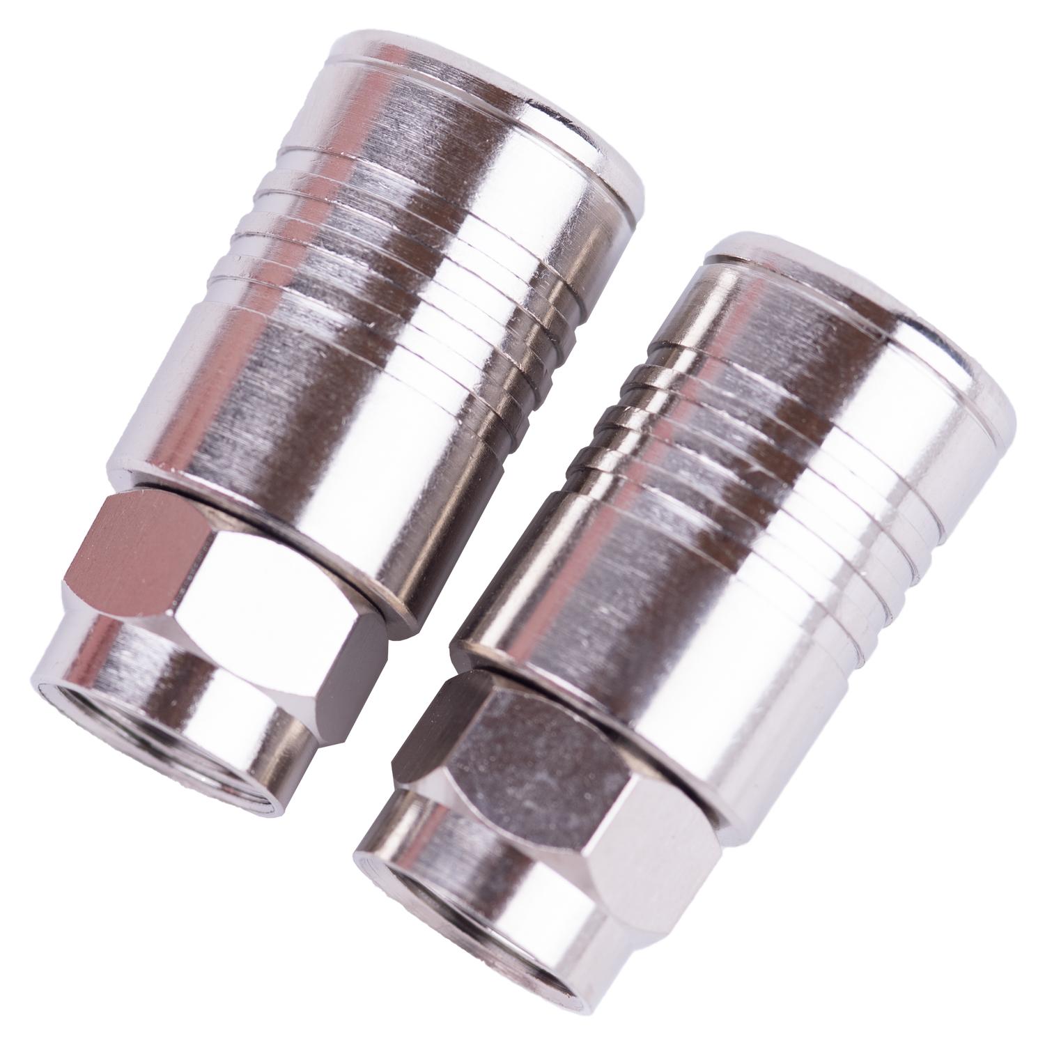 Monster Just Hook It Up Tool Less RG6 Quad Coaxial Connector 2 pk