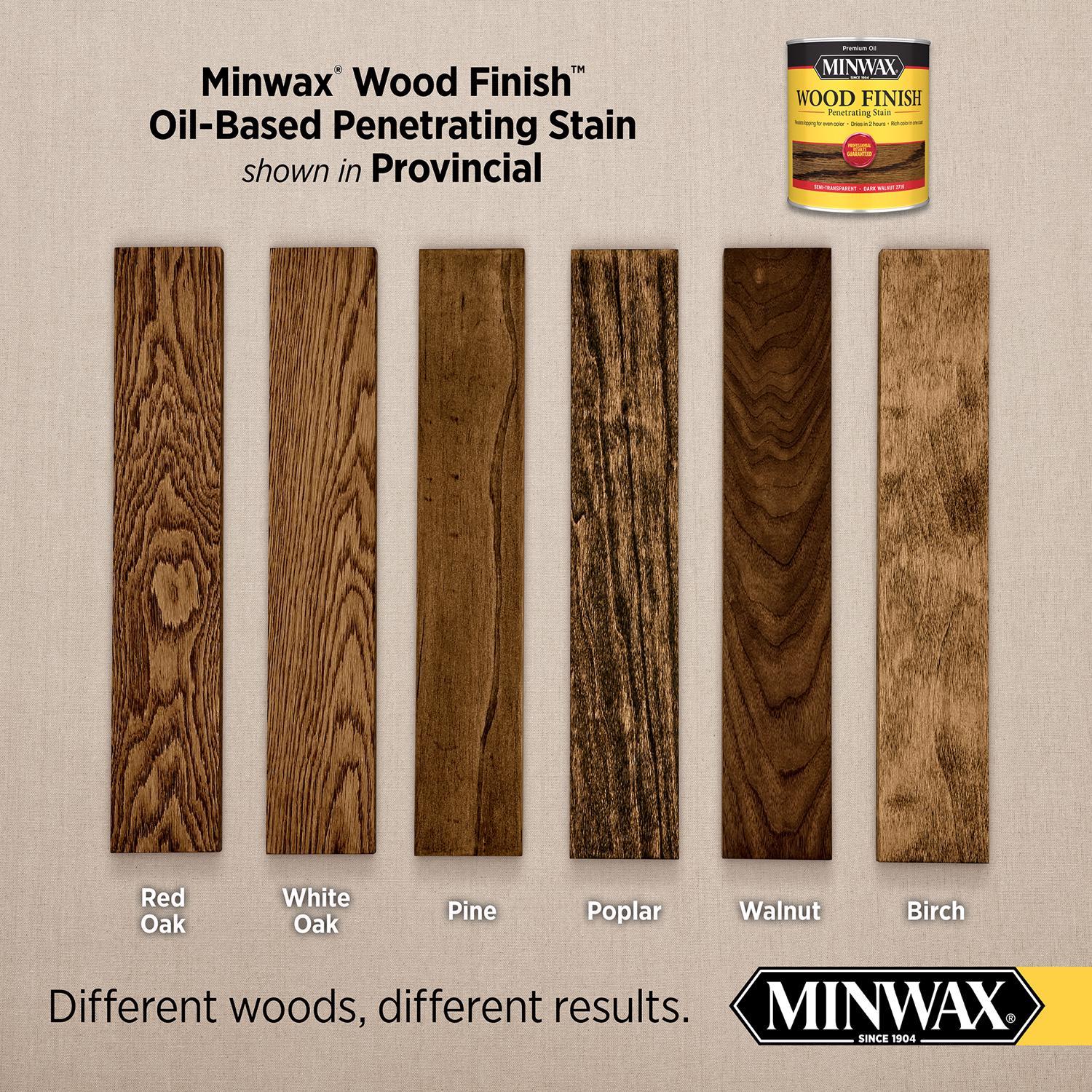 Minwax Wood Finish Semi-Transparent Provincial Oil-Based Penetrating Wood Stain 1/2 pt