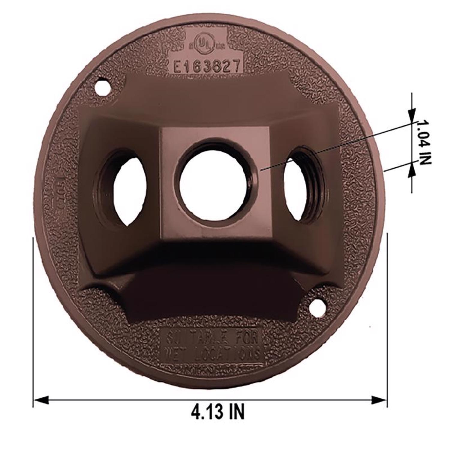 Sigma Engineered Solutions Round Die-Cast Metal 4.13 in. H X 4.13 in. W Lampholder Cover