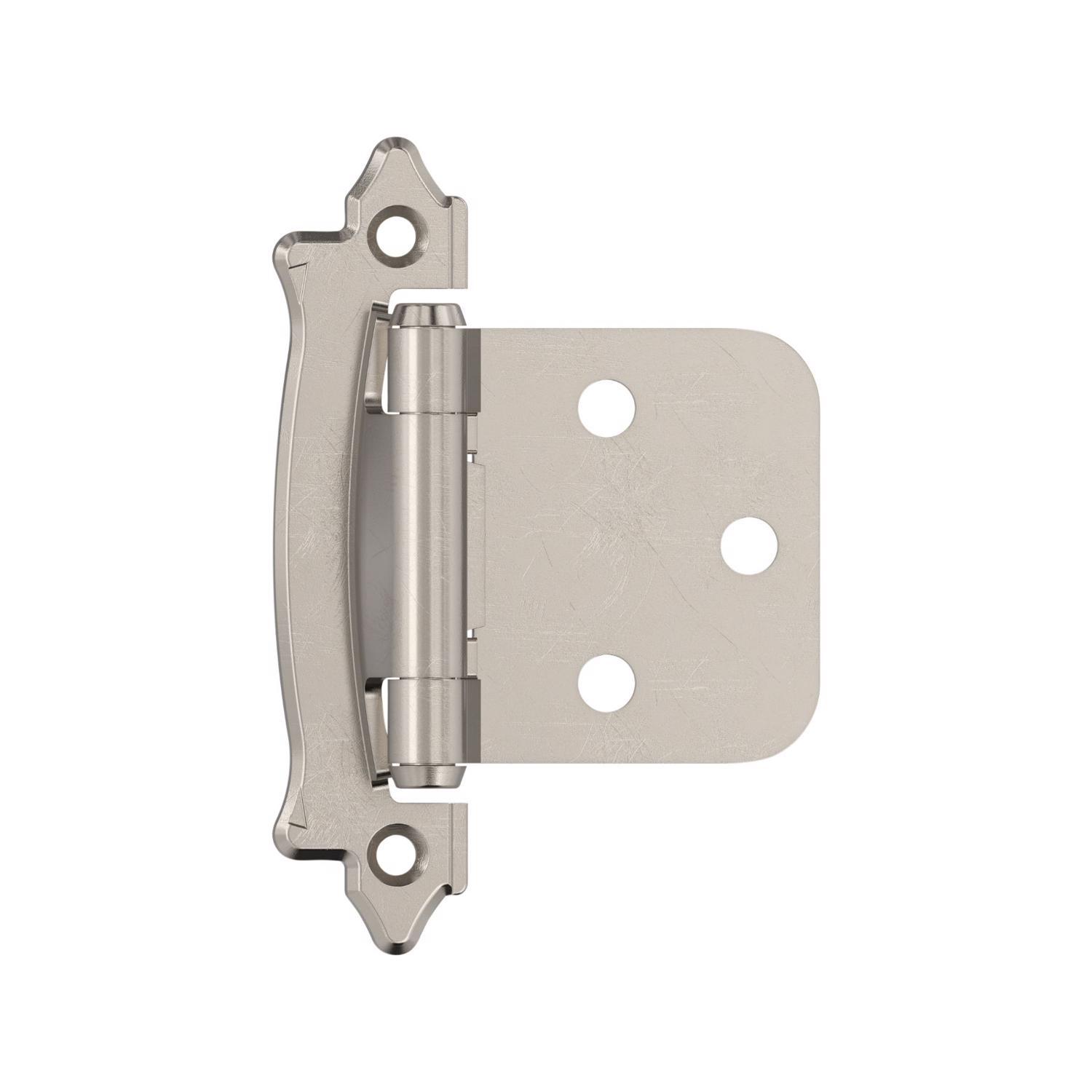 Amerock 1-3/4 in. W X 2-64/79 in. L Sterling Nickel Silver Steel Self-Closing Hinge 2 pk