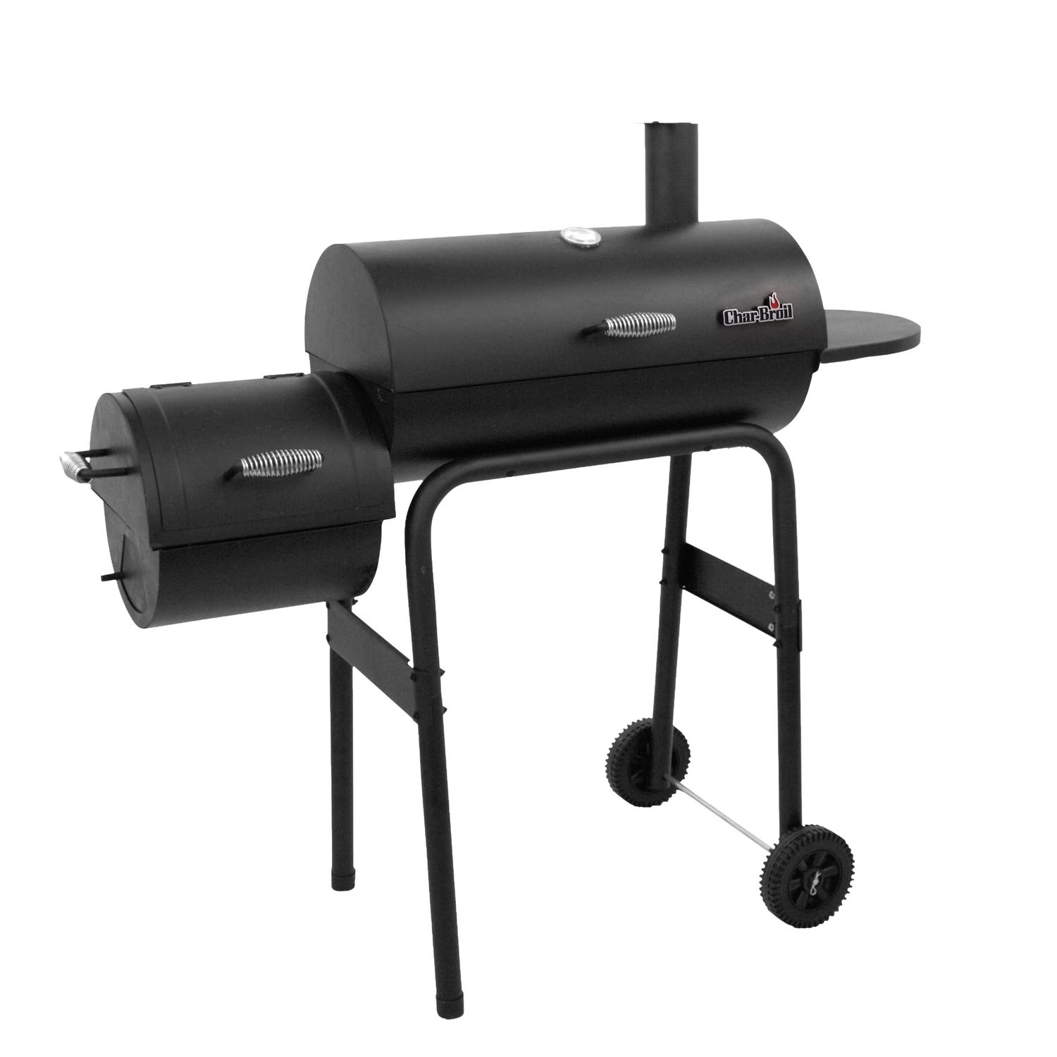 American Gourmet Charcoal Offset Smoker Black