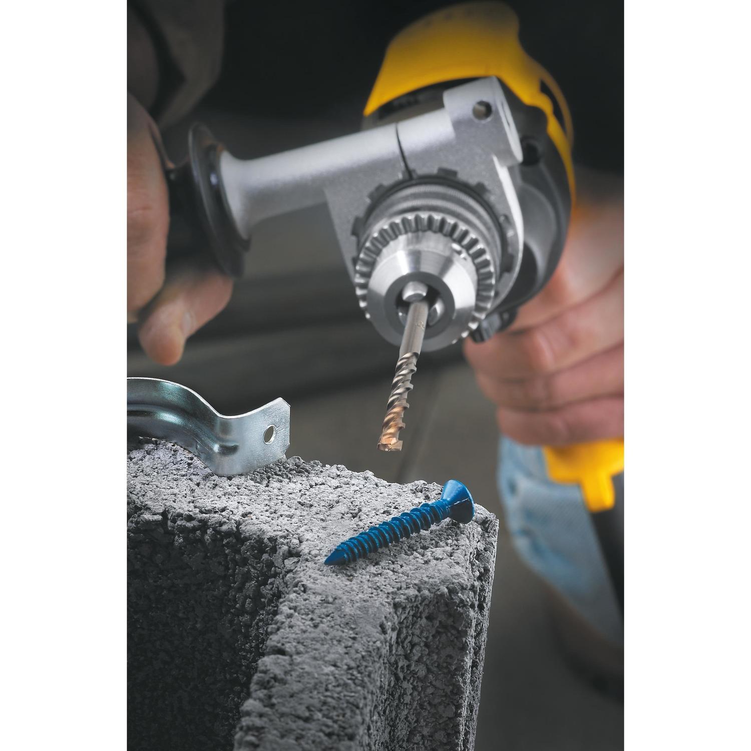 DEWALT 1/4 in. X 12 in. L Carbide Tipped Percussion Drill Bit 3-Flat Shank 1 pc