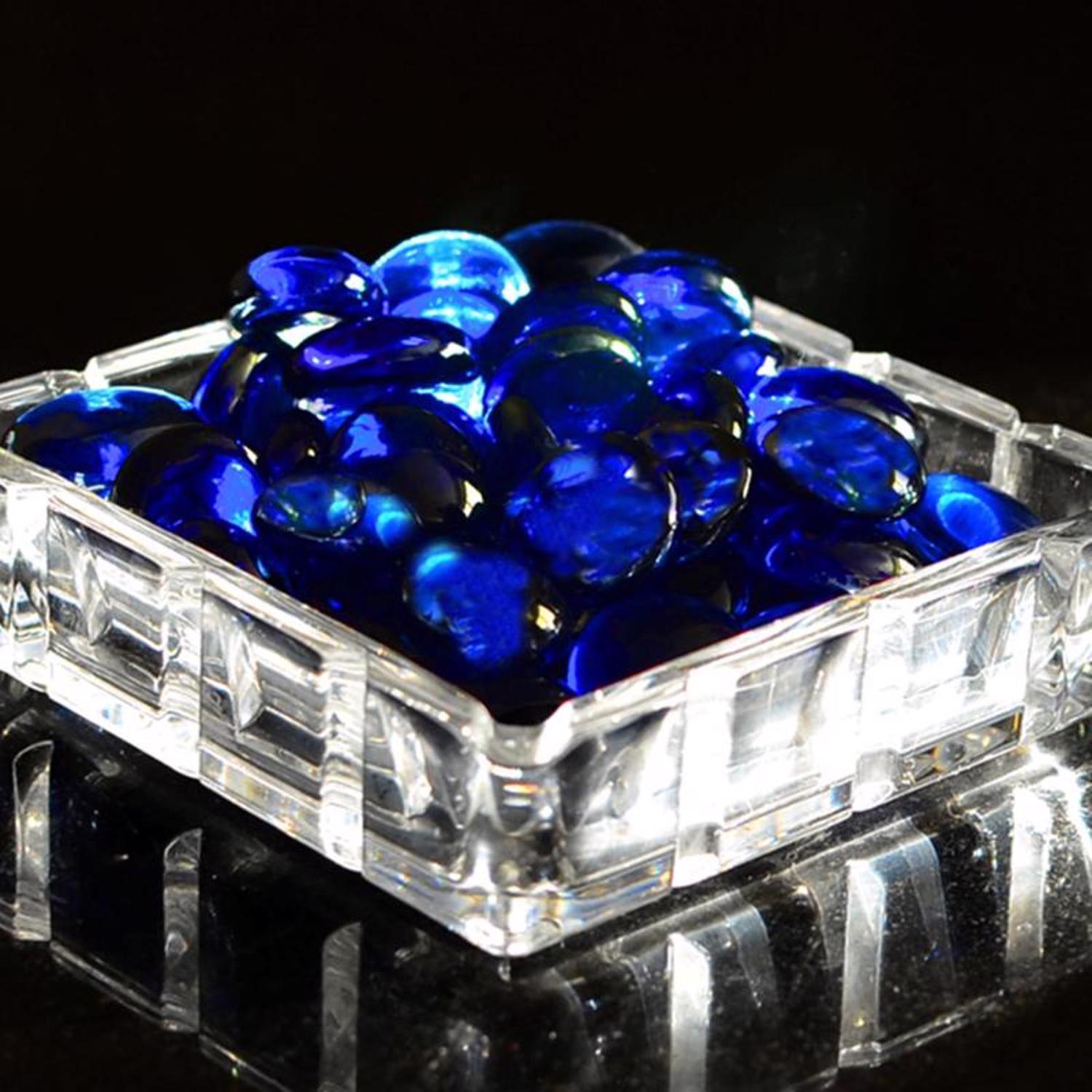 Mosser Lee Elegant Blue Gems Blue Decorative Glass Vase Filler 2.2 lb