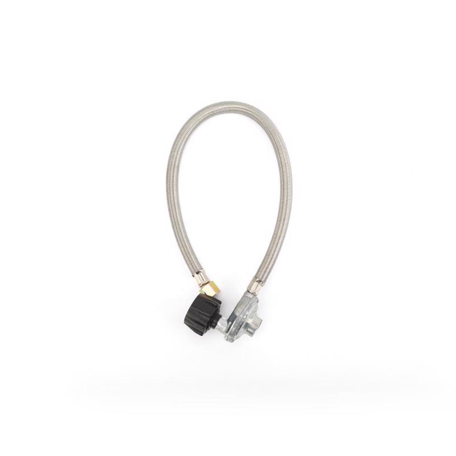 Grill Mark Stainless Steel Gas Line Hose and Regulator 21 in. L For Universal