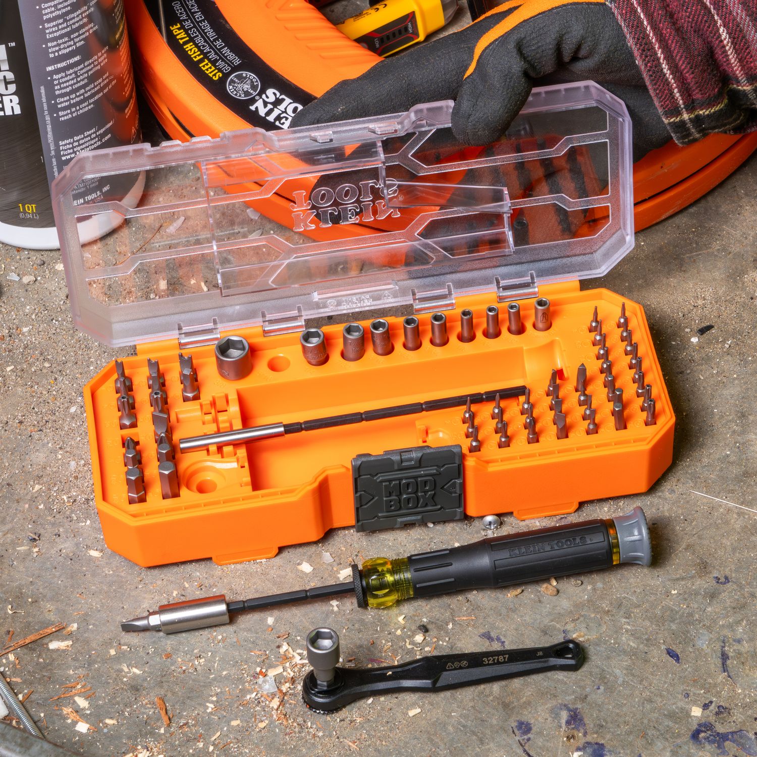 Klein Precision Ratchet and Driver System, 64-Piece