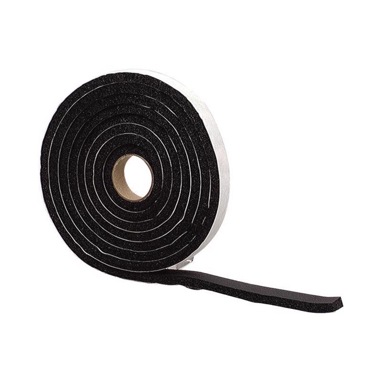 M-D Black Rubber Weather Stripping Tape For Sponge Window Seal 10 ft. L X 1/4 in.