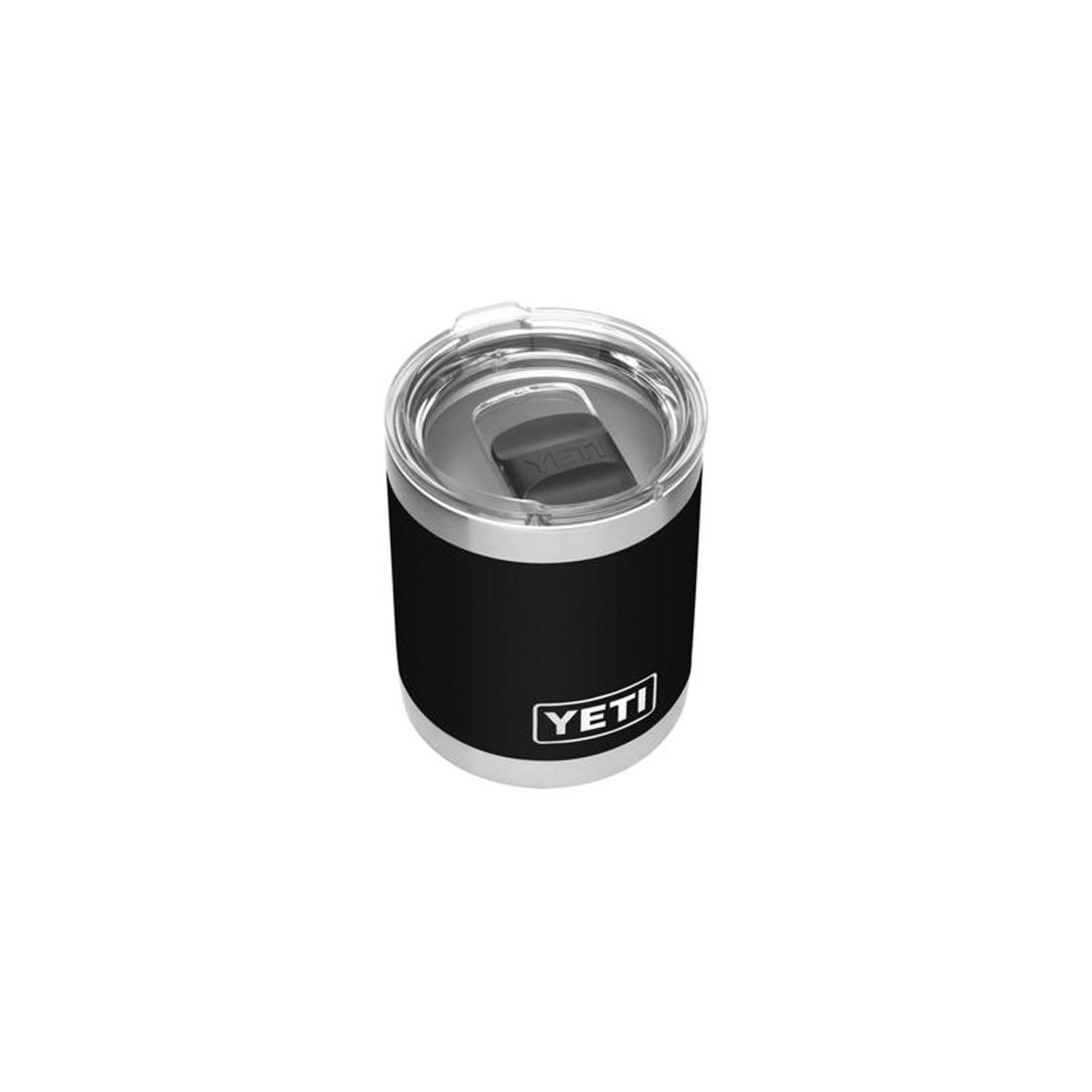 YETI Rambler 10 oz Black BPA Free Lowball Tumbler with MagSlider Lid