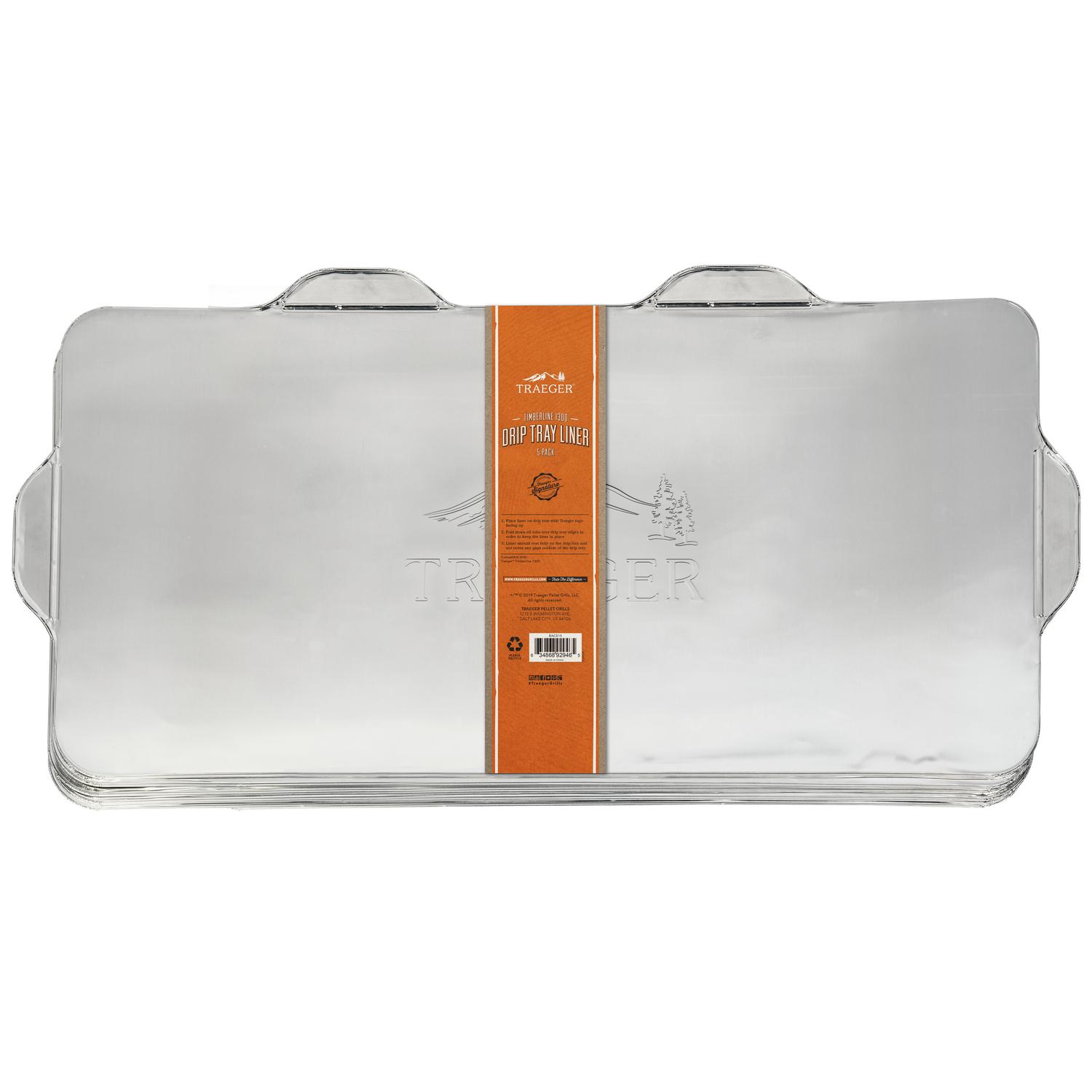 Traeger Aluminum Drip Tray Liner 31.87 in. L x 15.42 in. W 5 pk