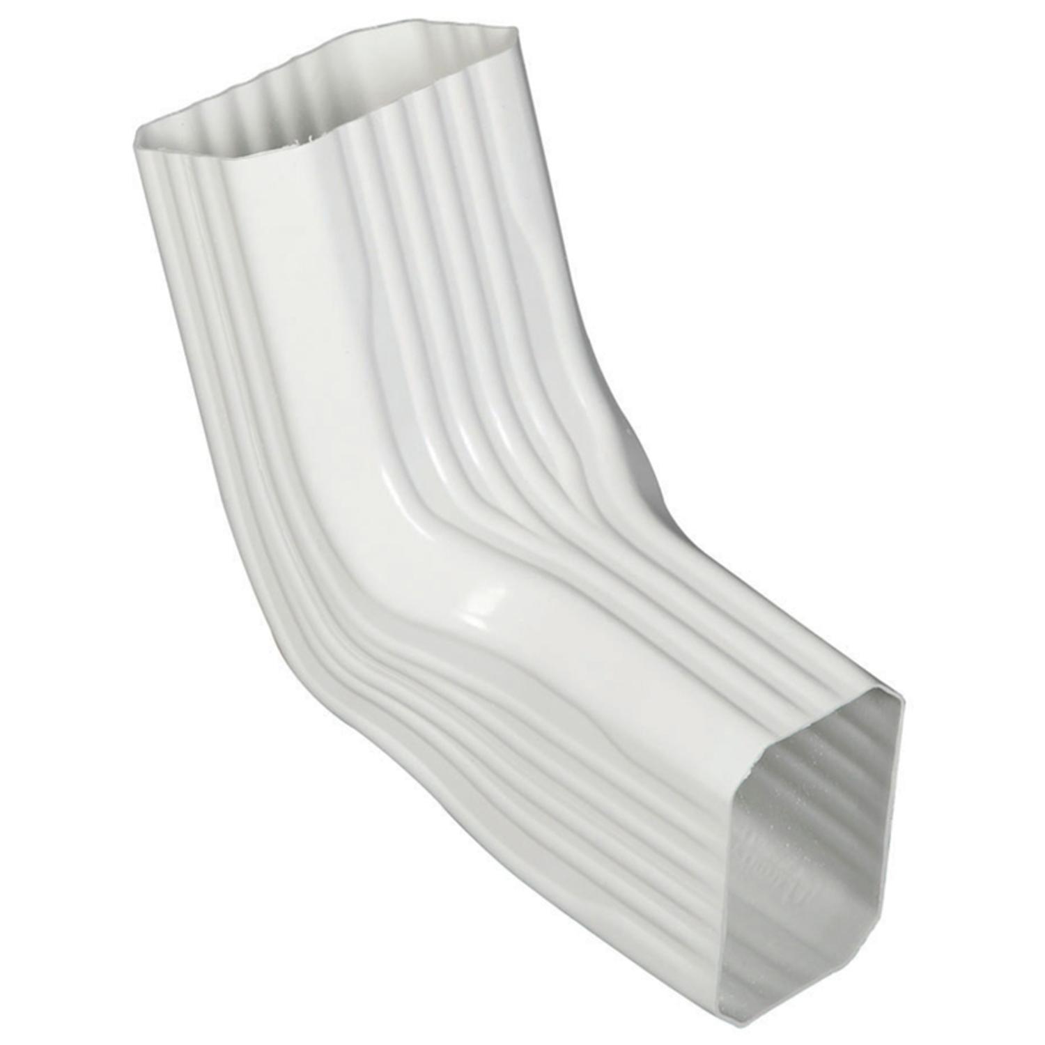 Amerimax 9.25 in. H X 3.25 in. W X 8 in. L White Vinyl A to B Gutter Elbow